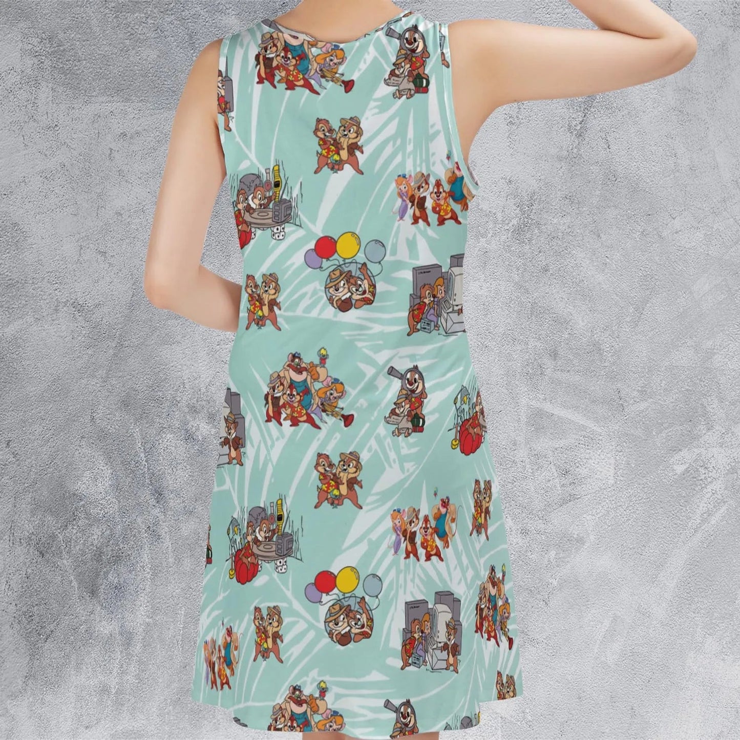 Casual Sleeveless Dress - 9YA2EFNT