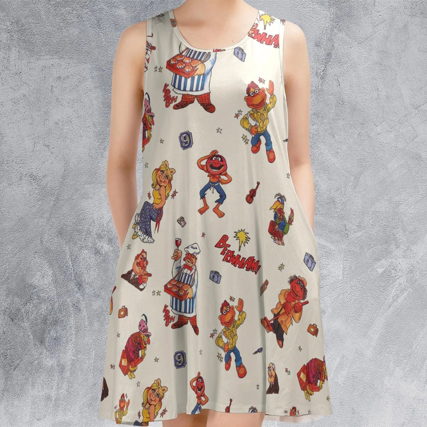 Casual Sleeveless Dress - 5MYPQU9S