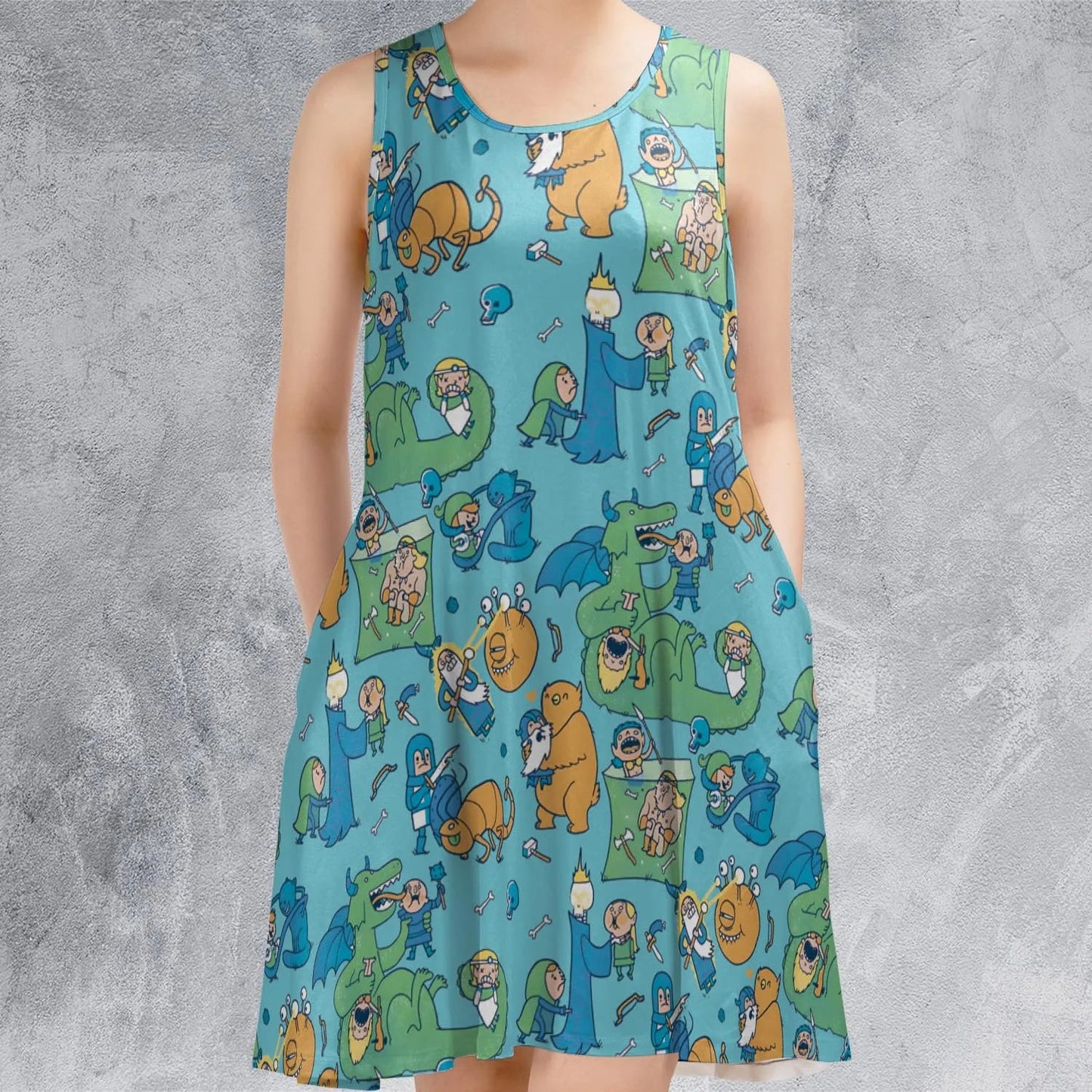 Casual Sleeveless Dress - VX9M1XYJ