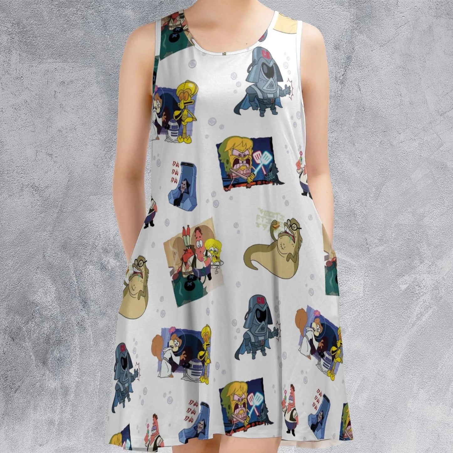 Casual Sleeveless Dress - VP6EKBFF