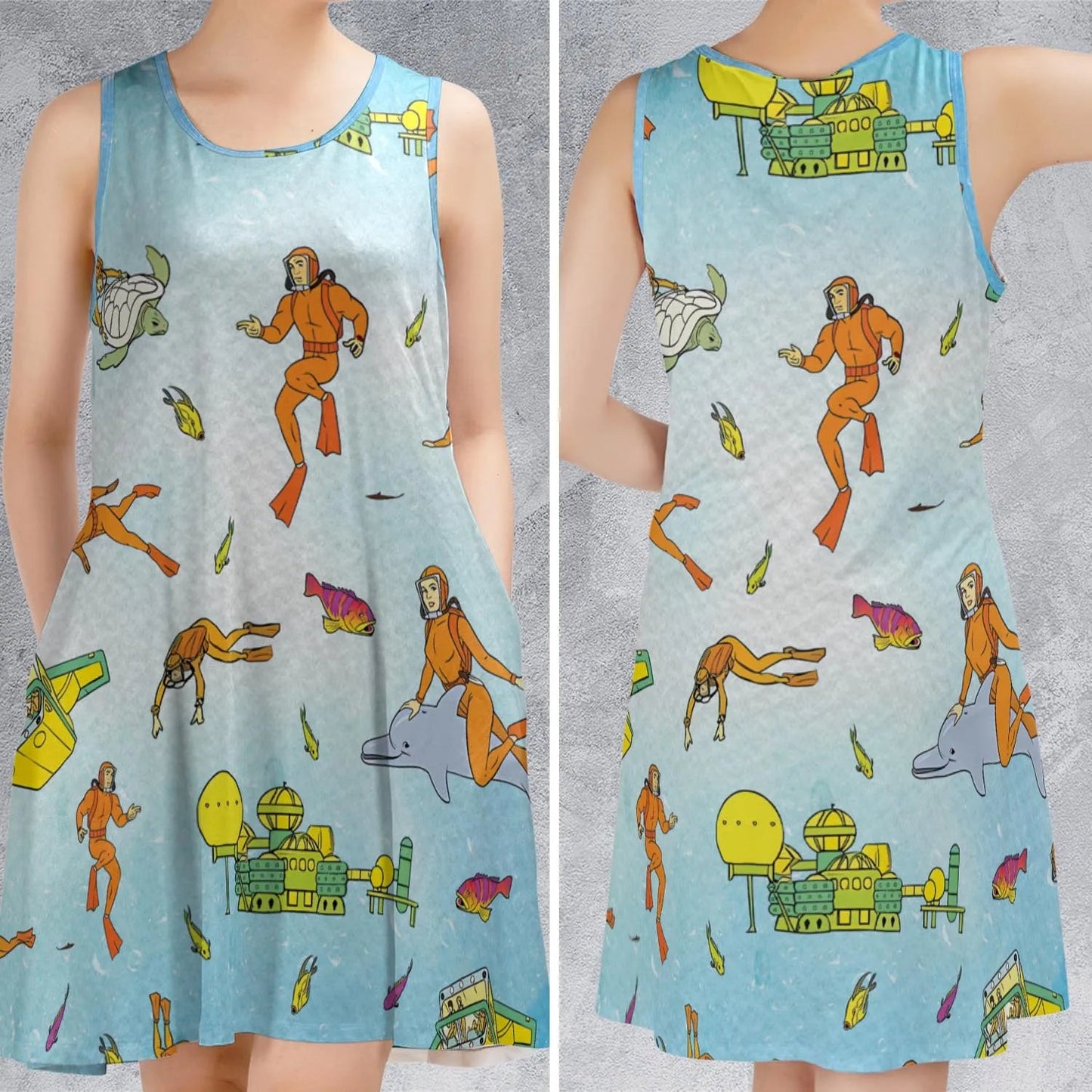 Casual Sleeveless Dress - FHFWTTGU
