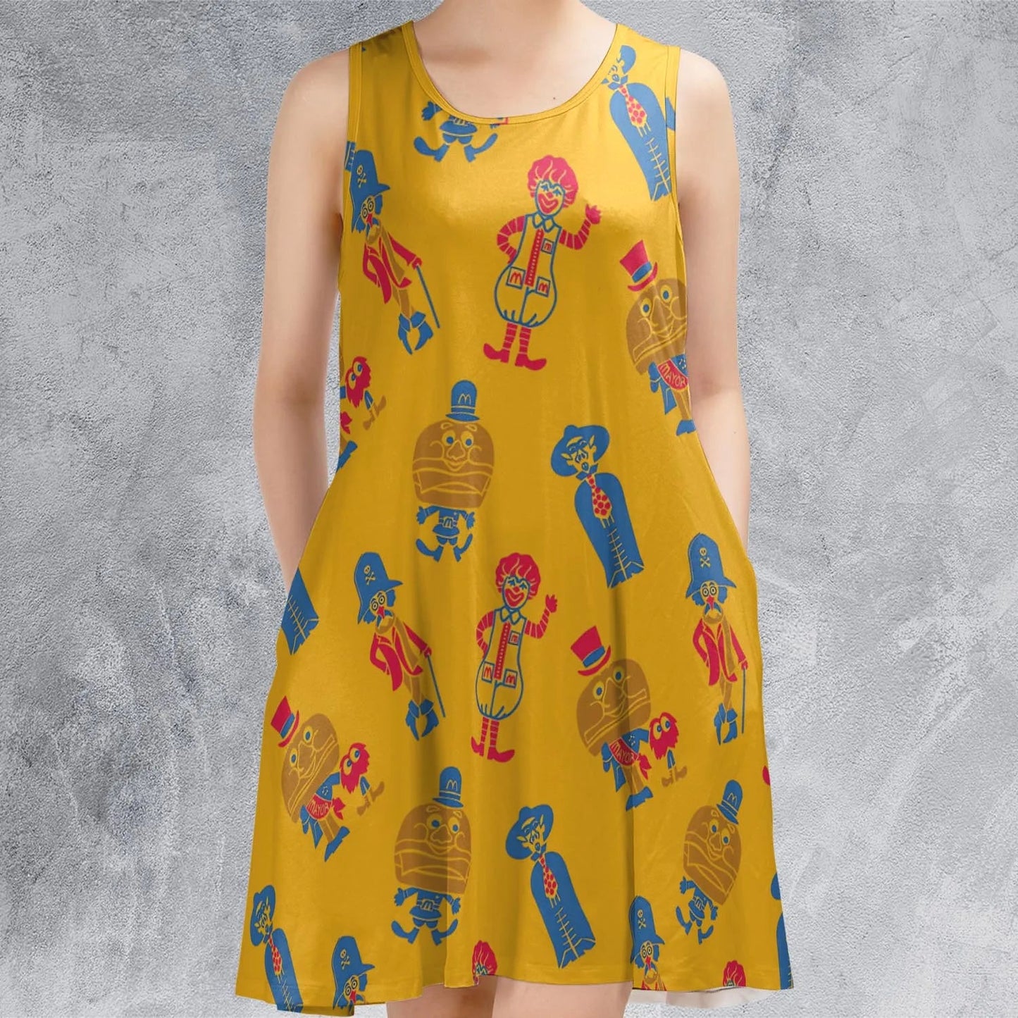 Casual Sleeveless Dress - Q3U9S5E8