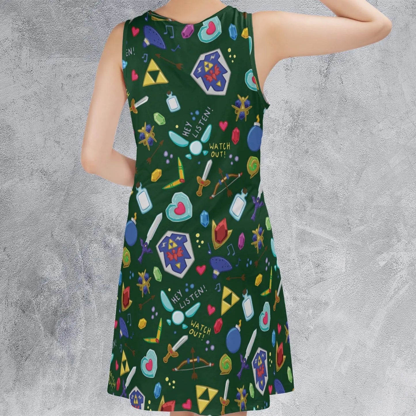 Casual Sleeveless Dress - USWTRQH9