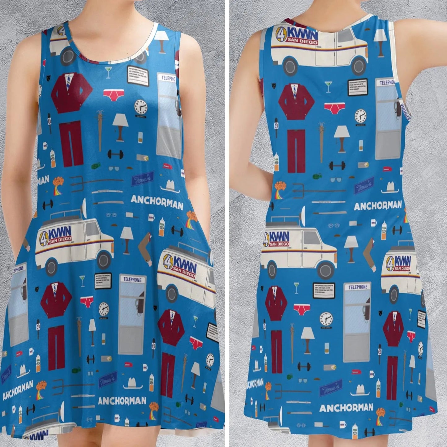 Casual Sleeveless Dress - E1J1UHVX