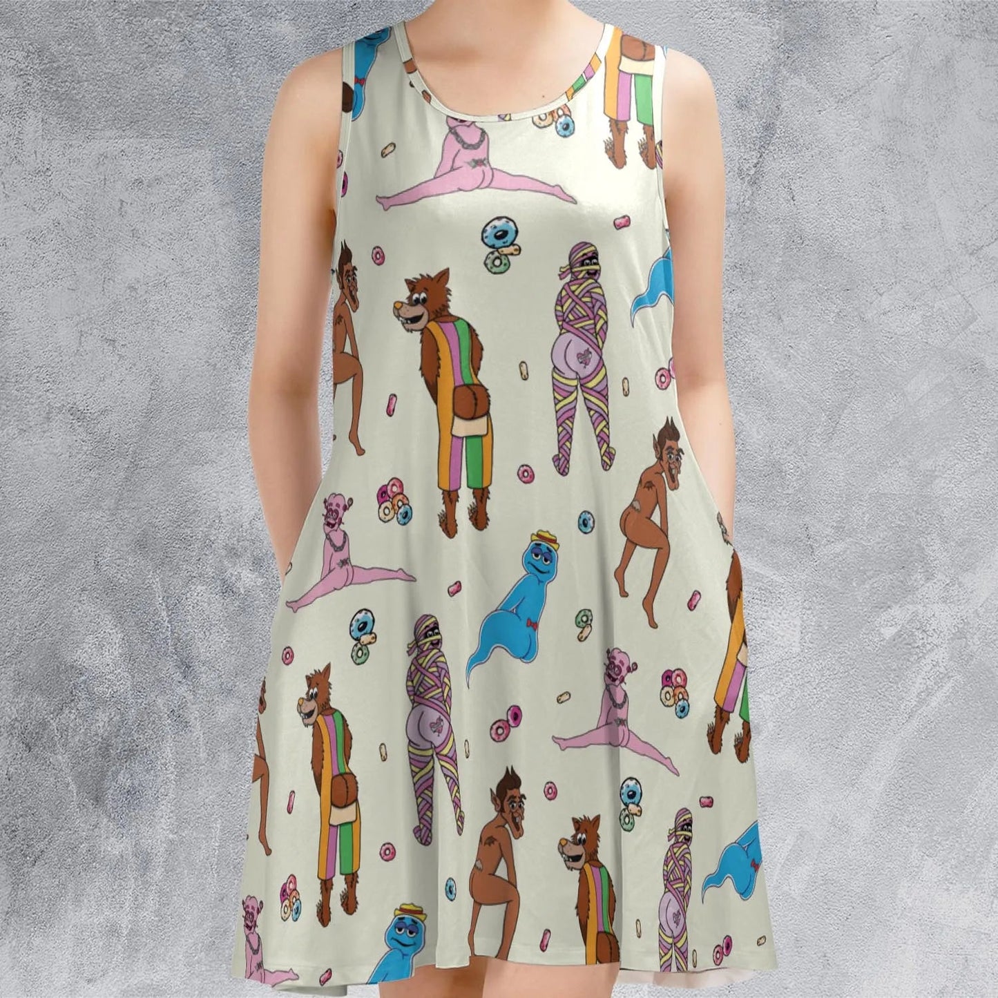 Casual Sleeveless Dress - BQGXYK7G