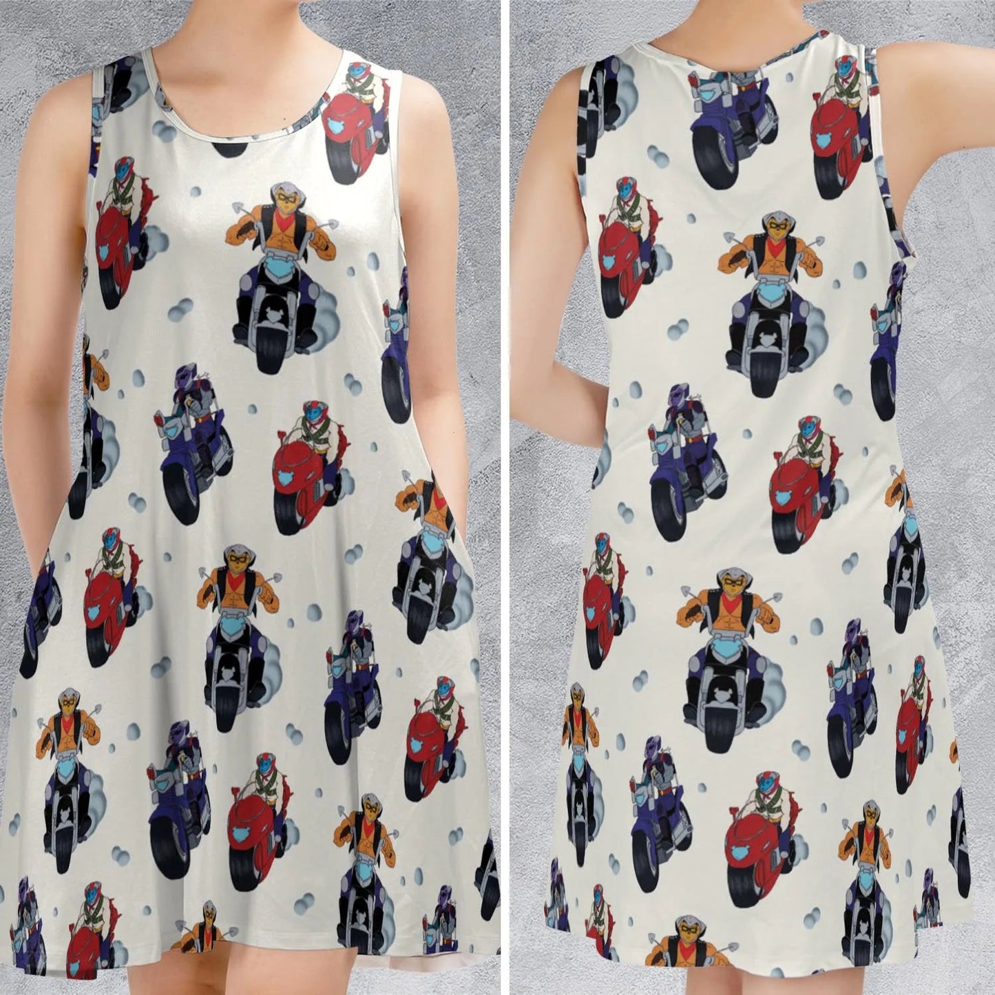 Casual Sleeveless Dress - A8P3Q3ET