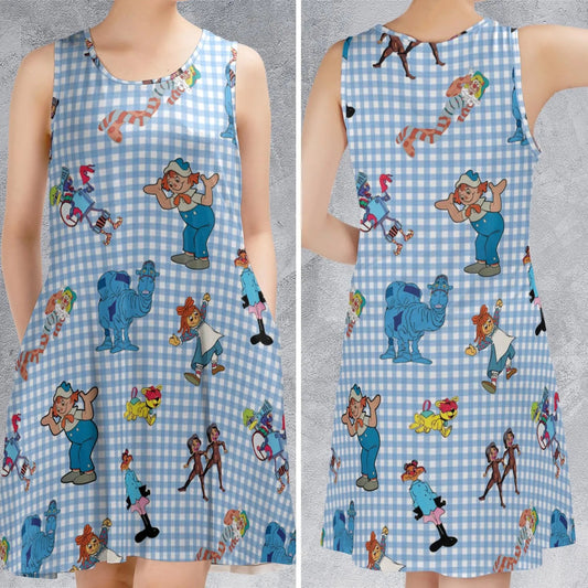 Casual Sleeveless Dress - 7U24TFCD