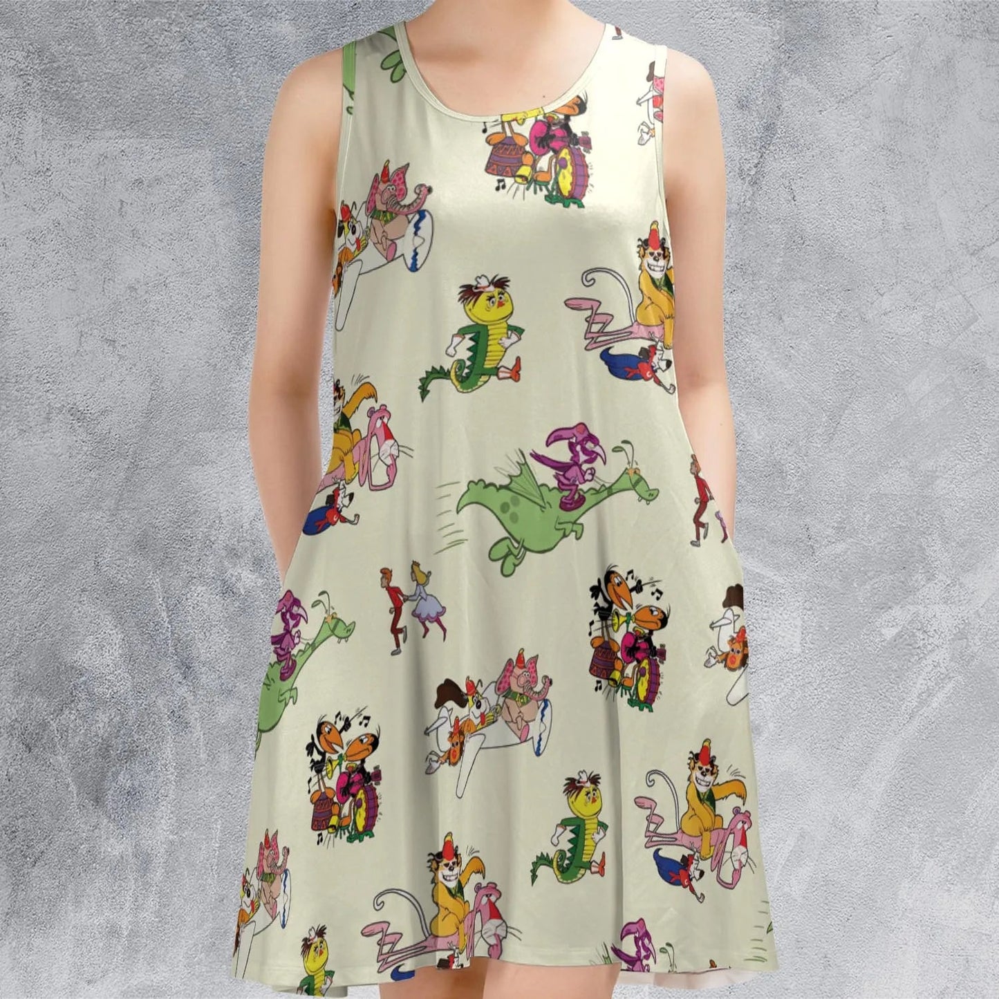 Casual Sleeveless Dress - P2UJFX8K