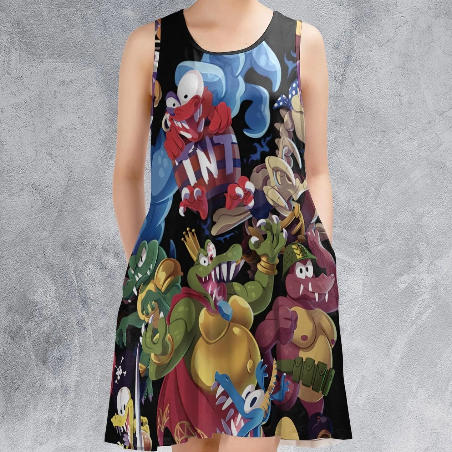 Casual Sleeveless Dress - P4HVM7T4