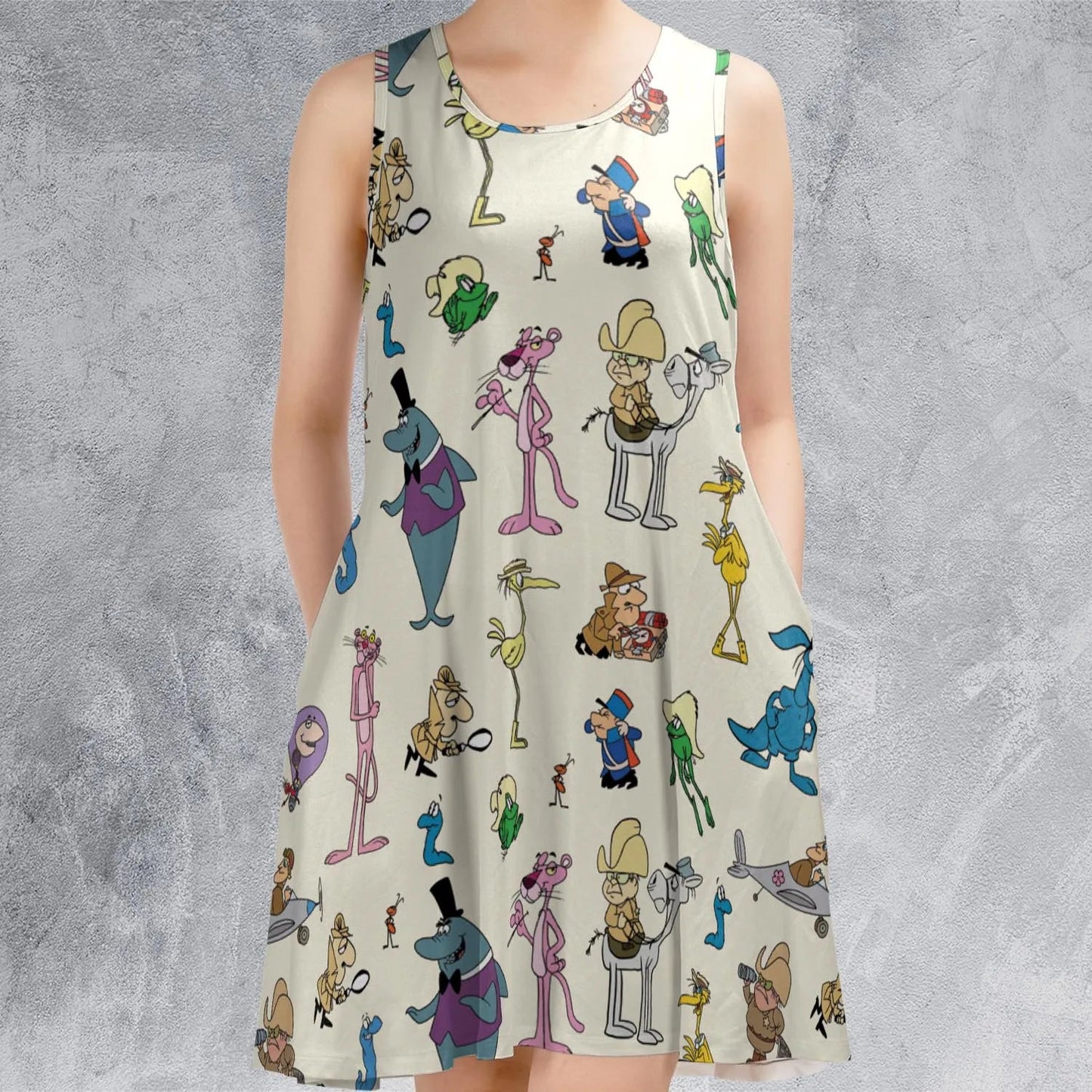 Casual Sleeveless Dress - UF51YEYR