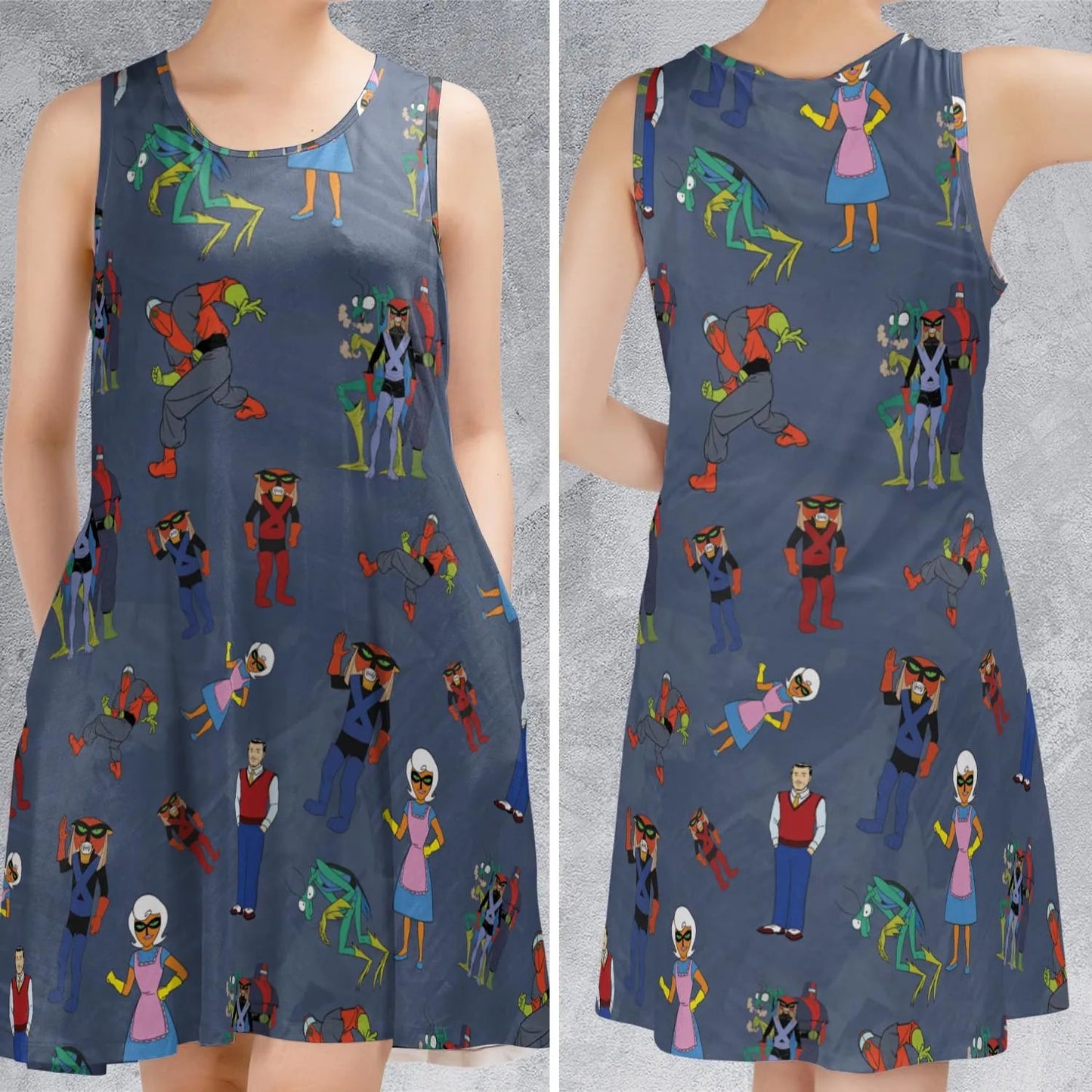 Casual Sleeveless Dress - 7KUM2N3D