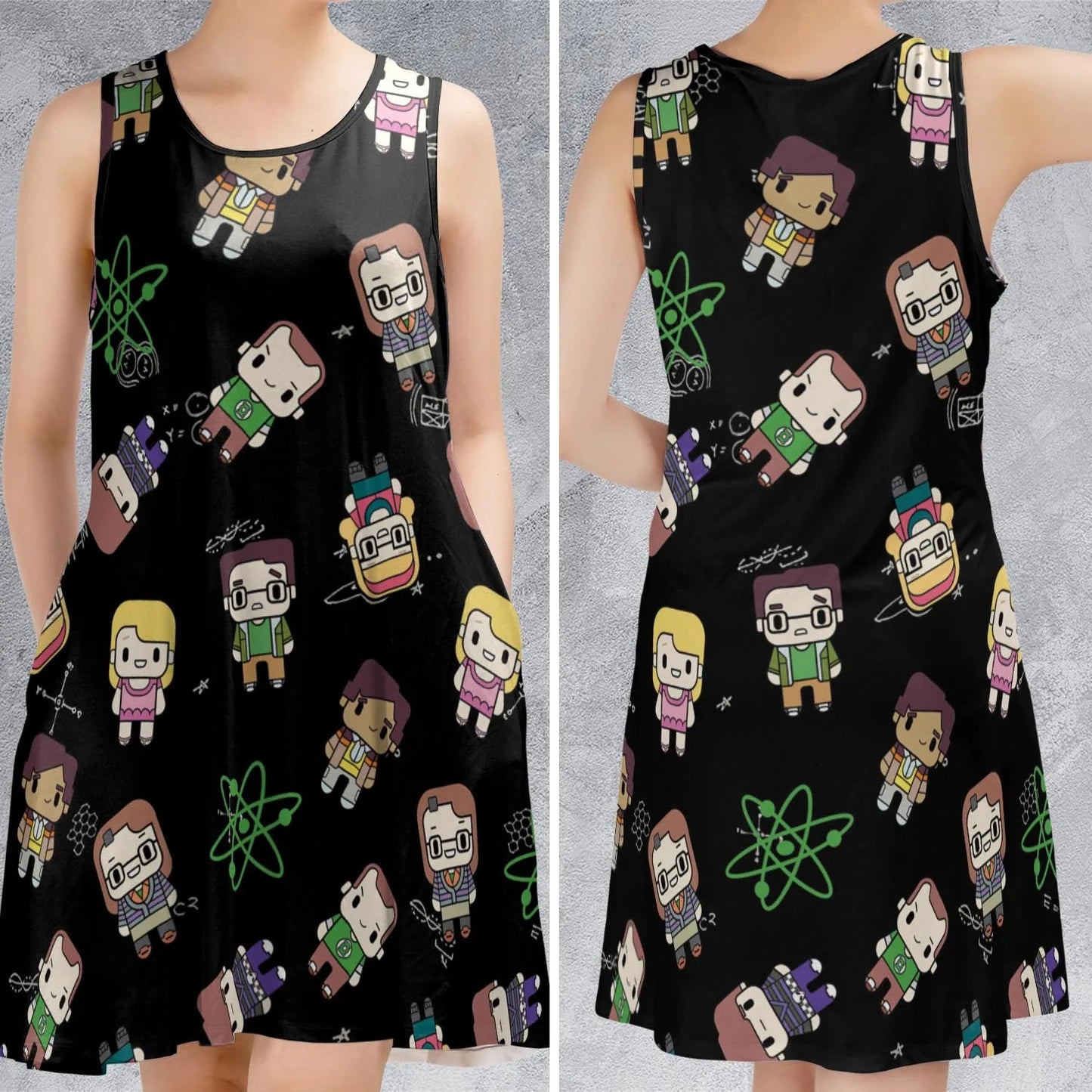 Casual Sleeveless Dress - JEJ9ZKPS