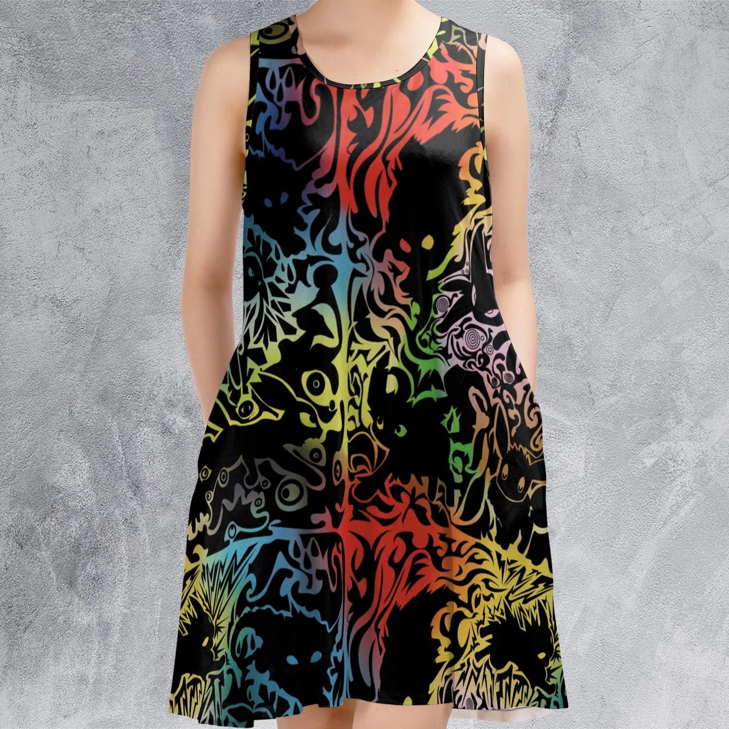 Casual Sleeveless Dress - H4PW6GUM