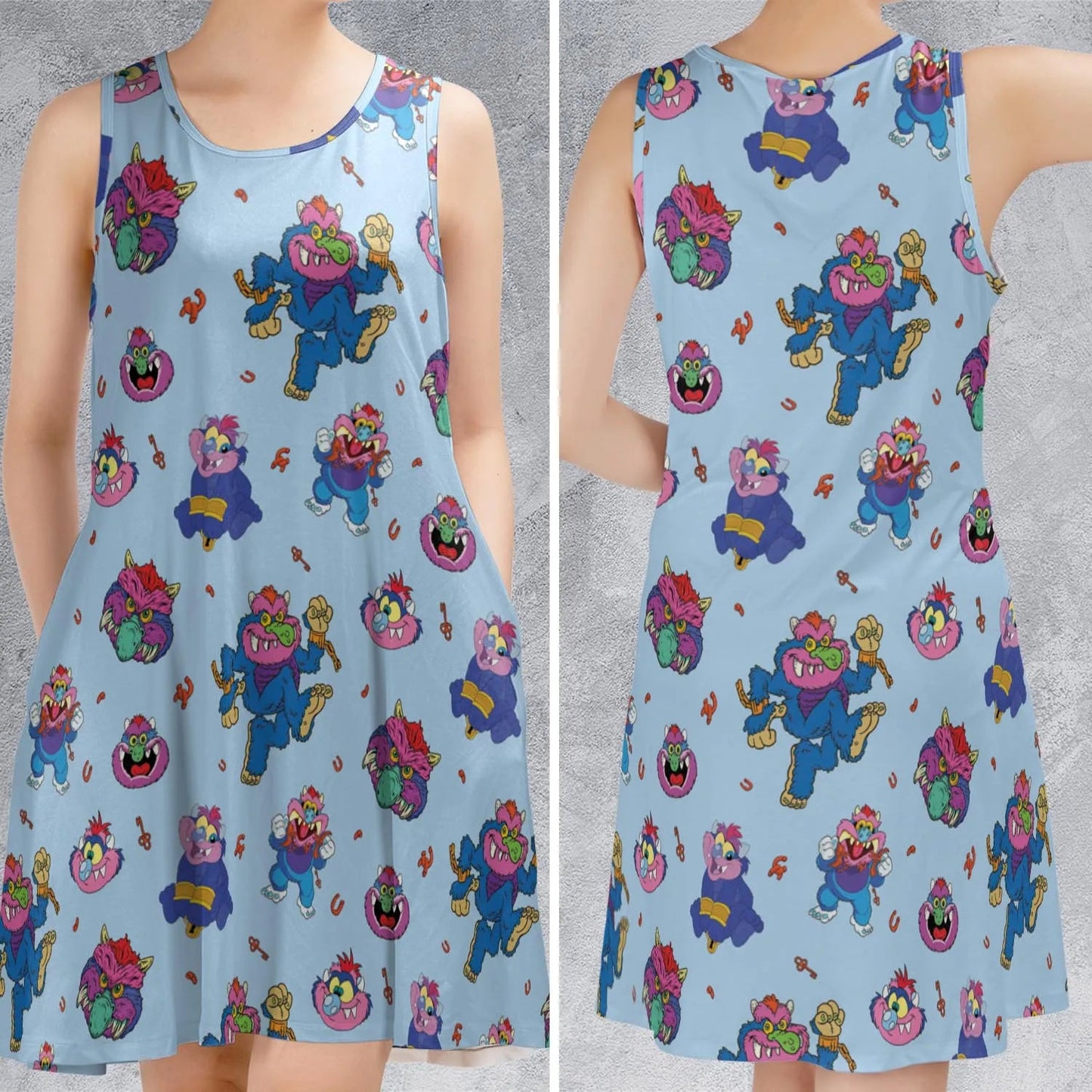 Casual Sleeveless Dress - LXWK3H4Z