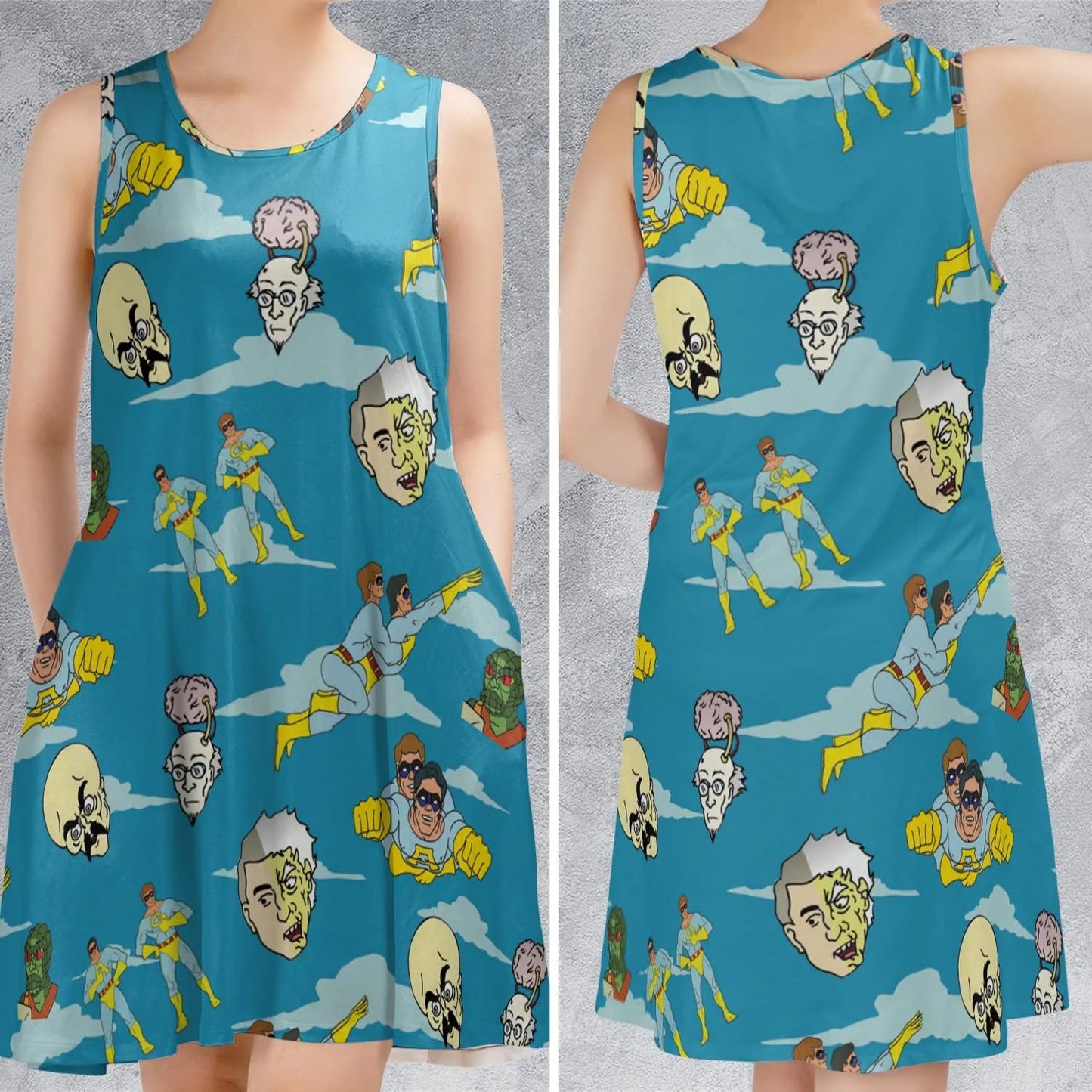 Casual Sleeveless Dress - 2DFL3TEN