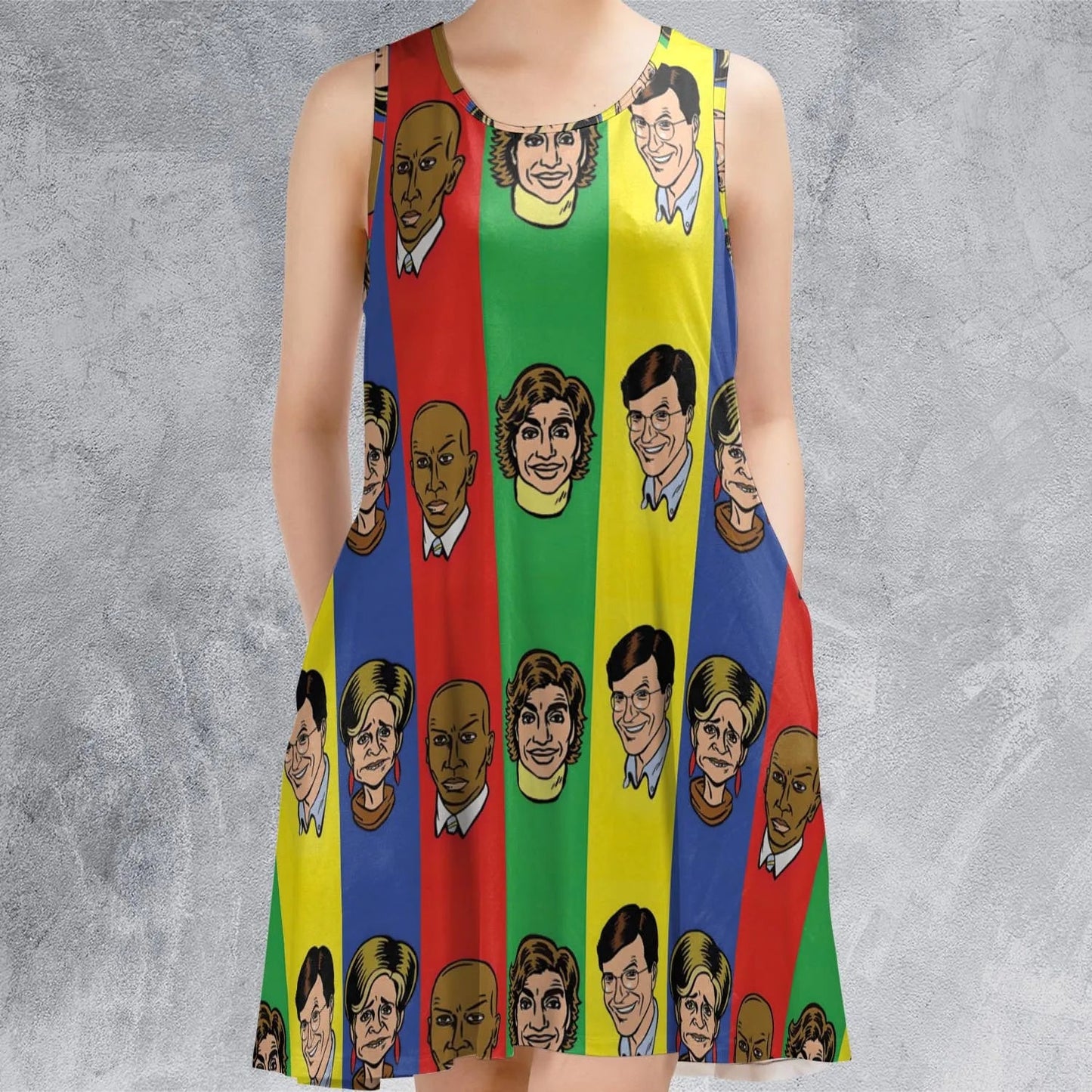 Casual Sleeveless Dress - F8NUB9HY