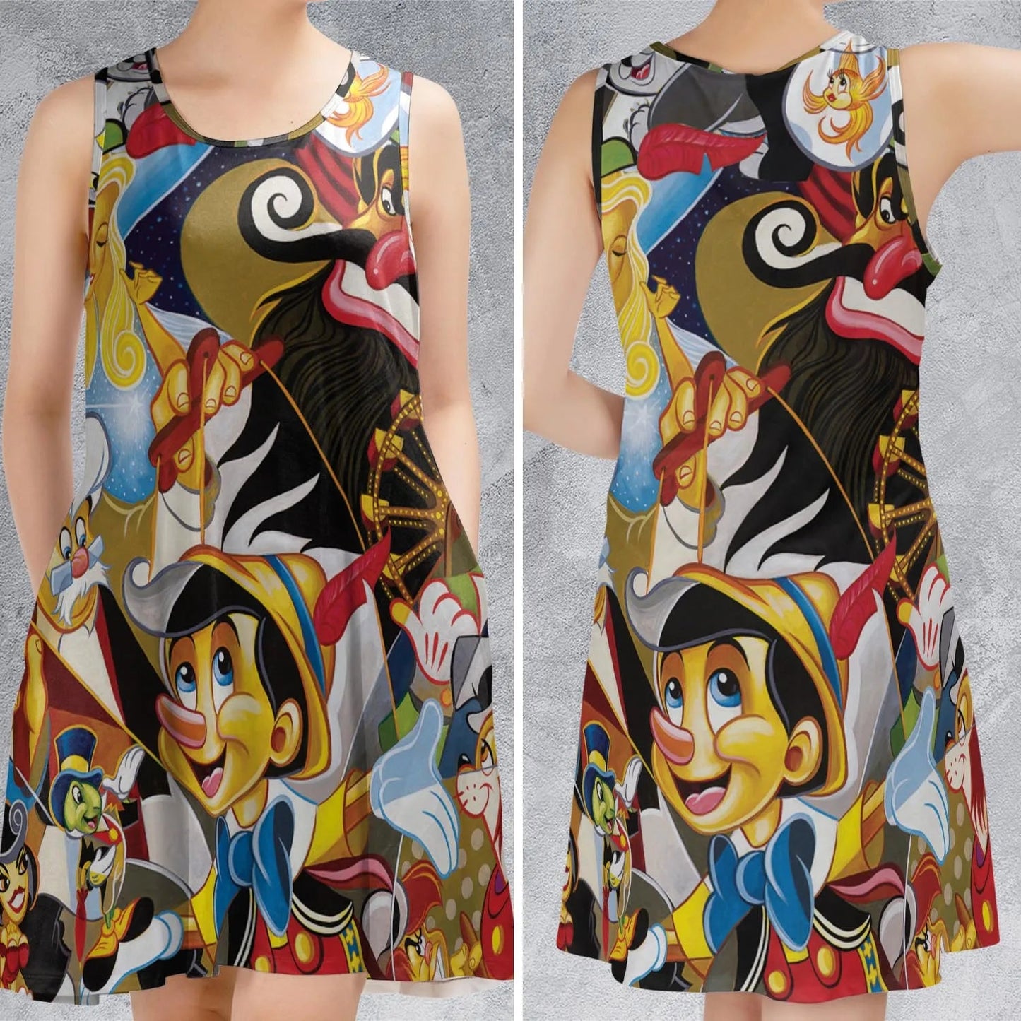Casual Sleeveless Dress - QRSYQJPM