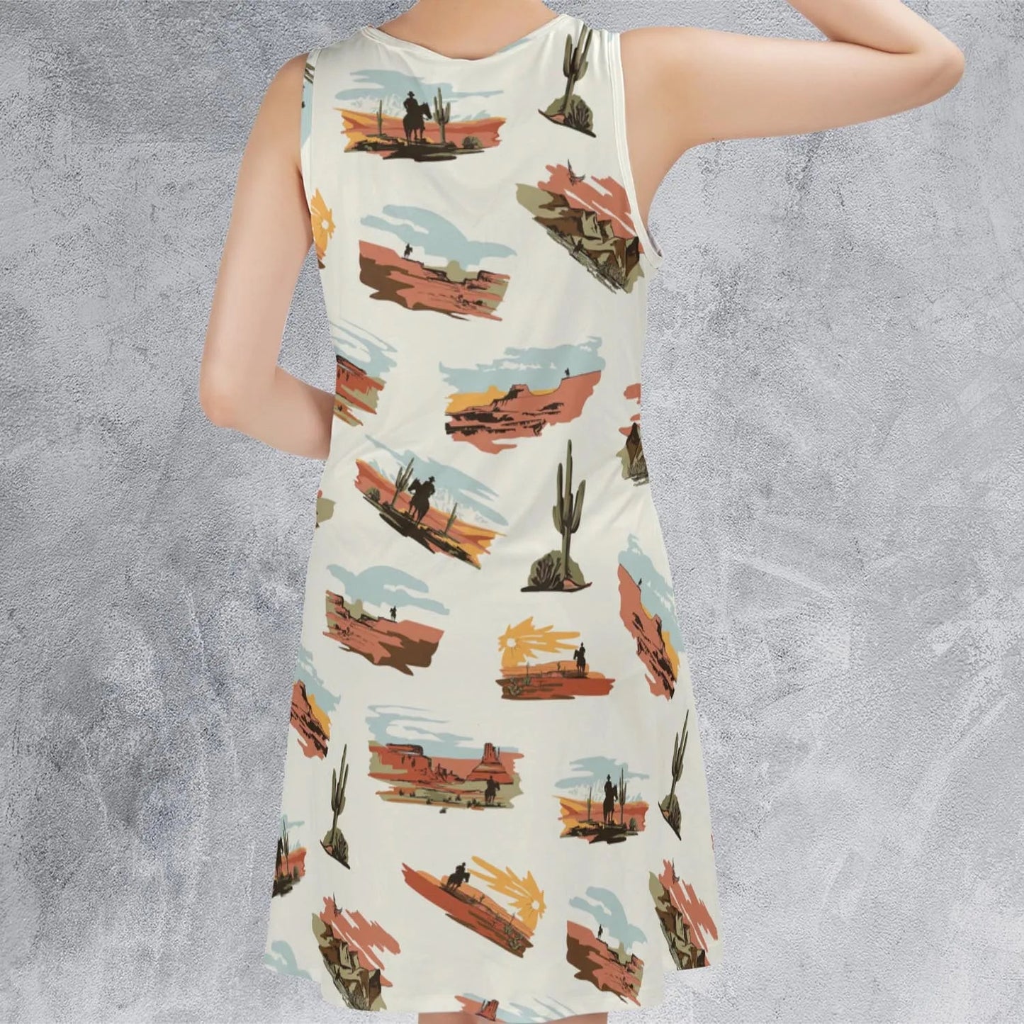 Casual Sleeveless Dress - N79J1UQT
