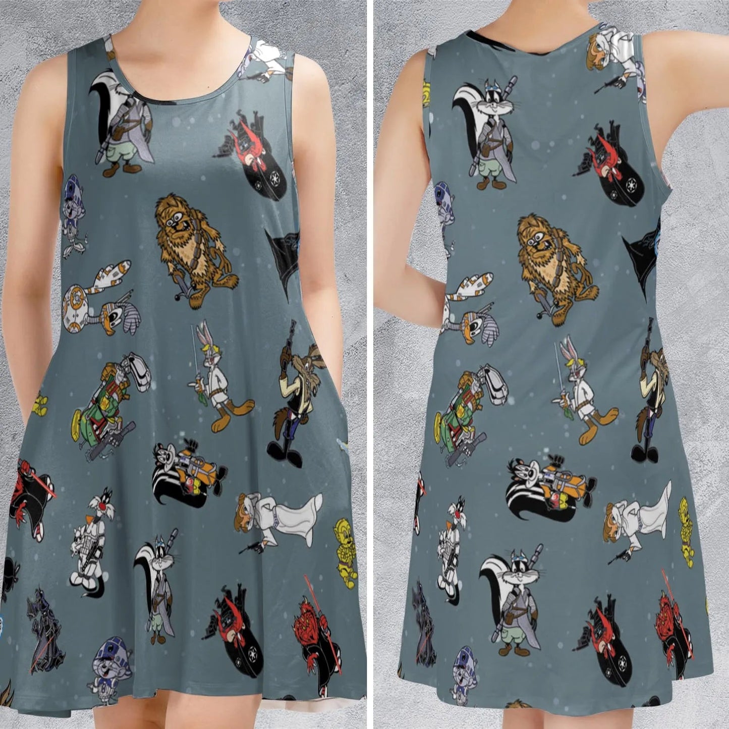 Casual Sleeveless Dress - EMTB8DYL