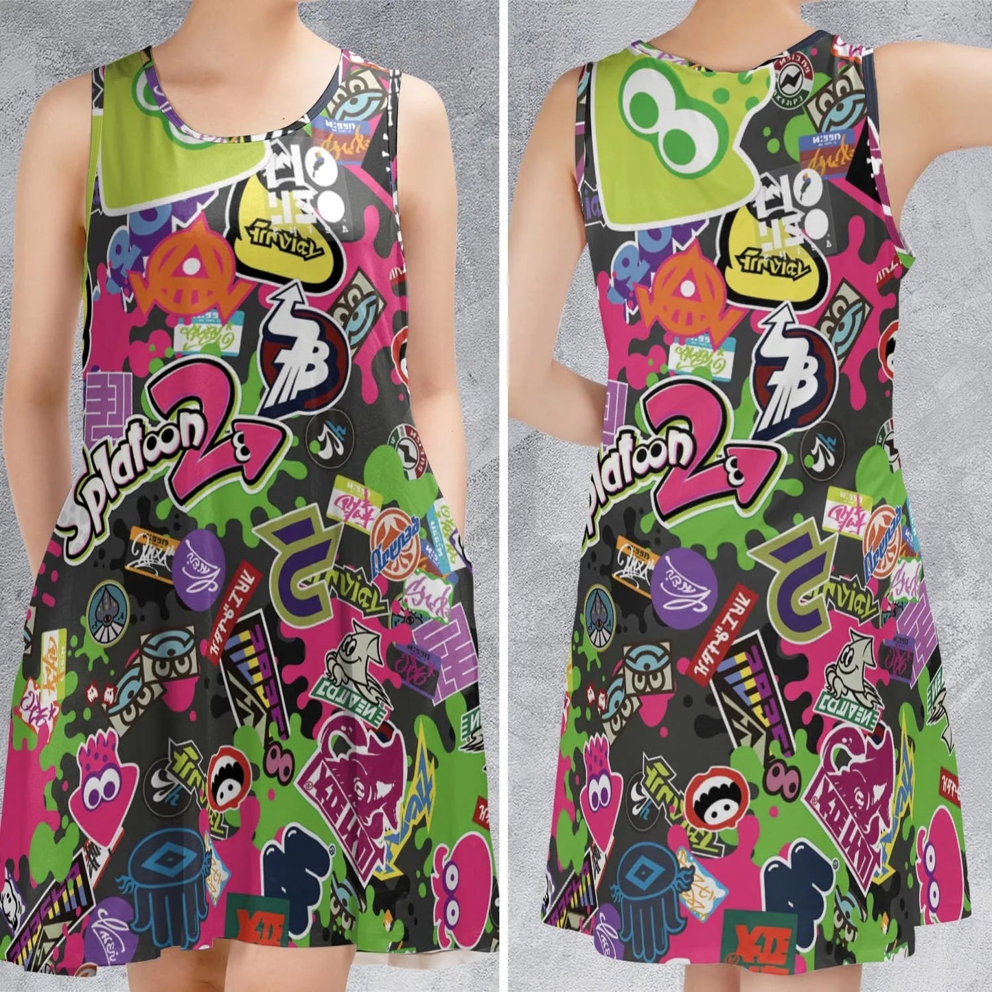 Casual Sleeveless Dress - 379AW5MH