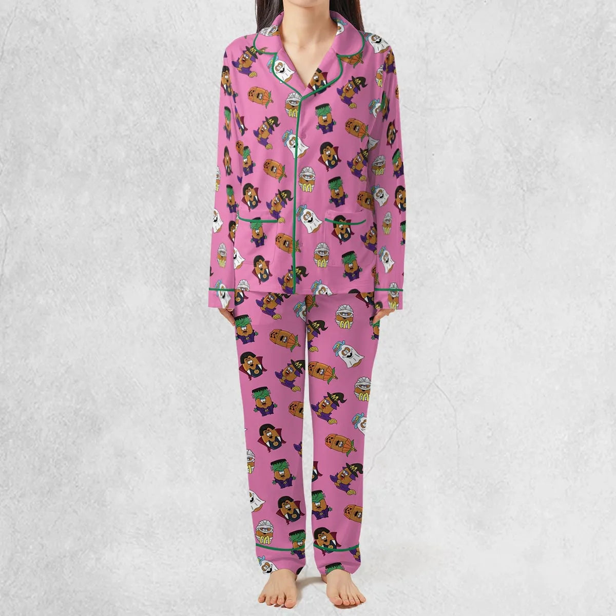 Stretch Long-Sleeve Pajamas Set - Y2LE82Y7