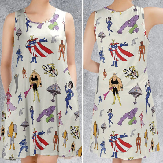 Casual Sleeveless Dress - BUW88RMN