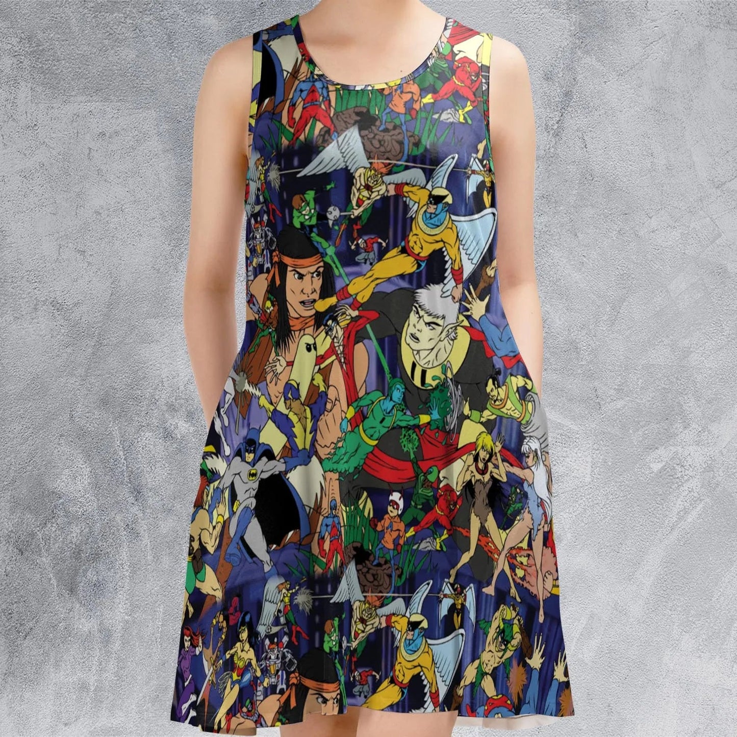 Casual Sleeveless Dress - FQ87R4PG