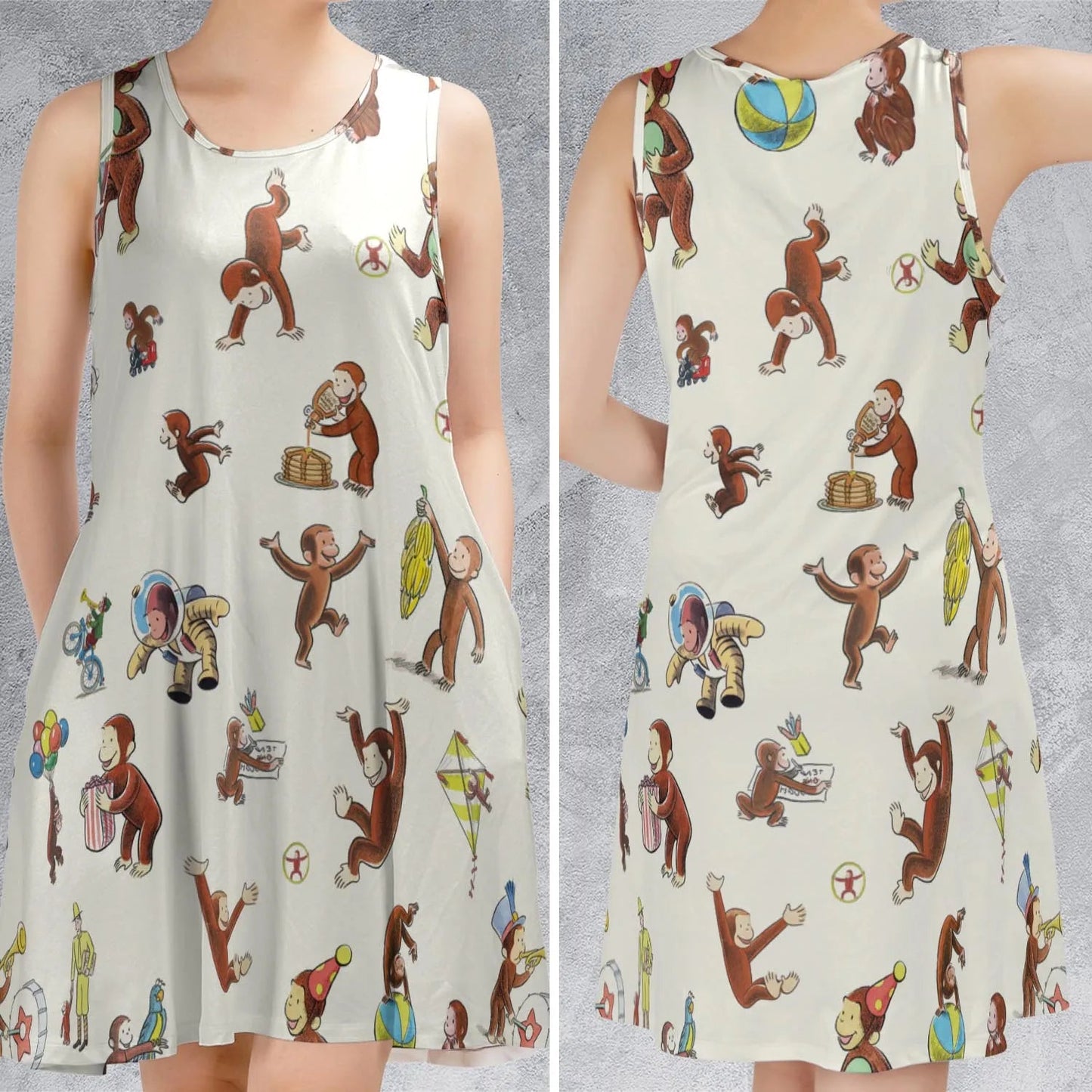 Casual Sleeveless Dress - FNWAZEBW