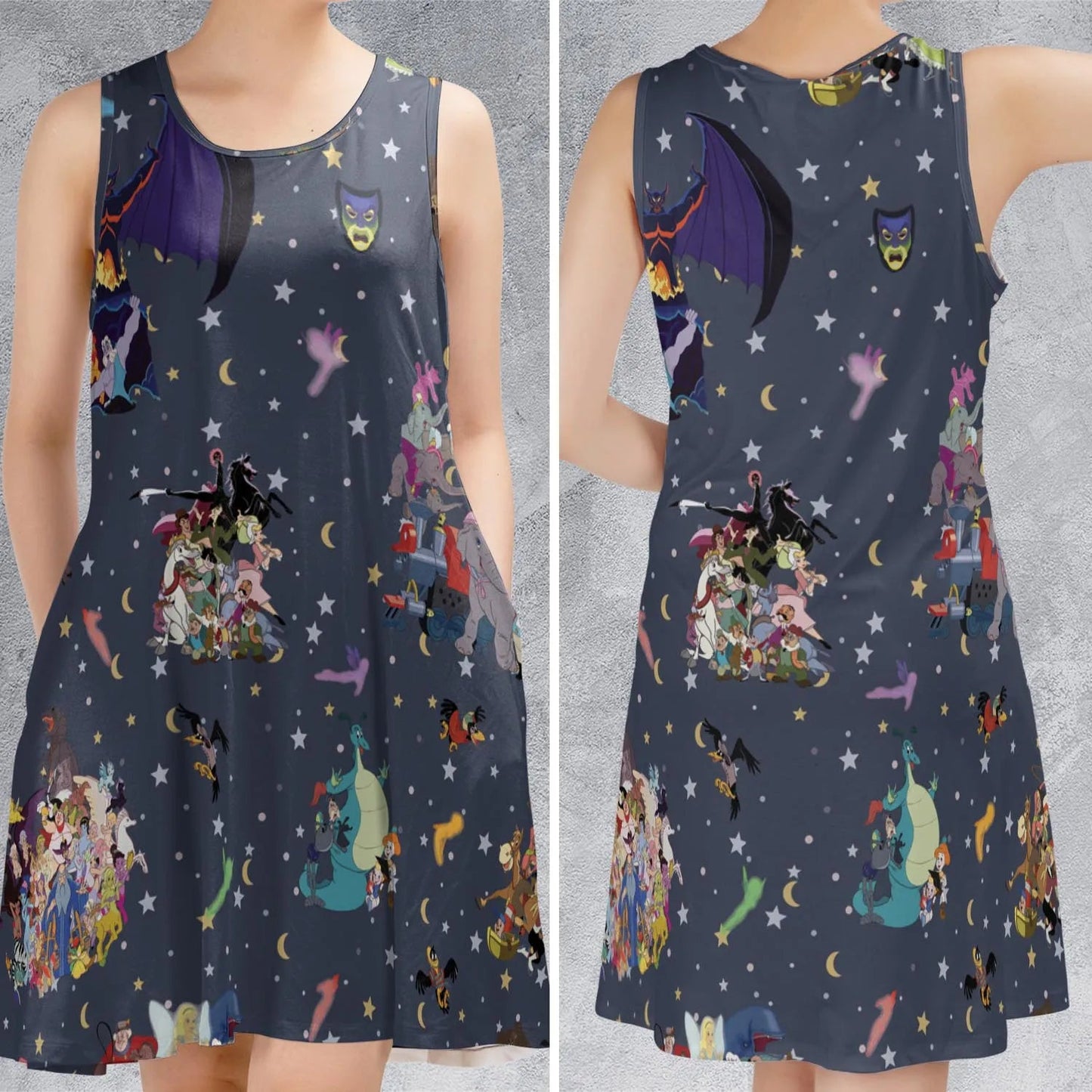 Casual Sleeveless Dress - GQTUQRNF