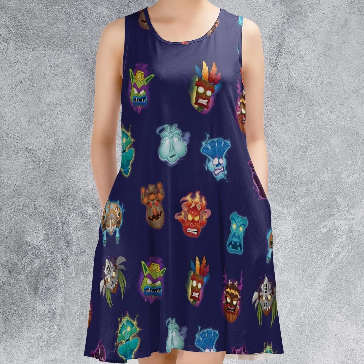 Casual Sleeveless Dress - 74K75UUU
