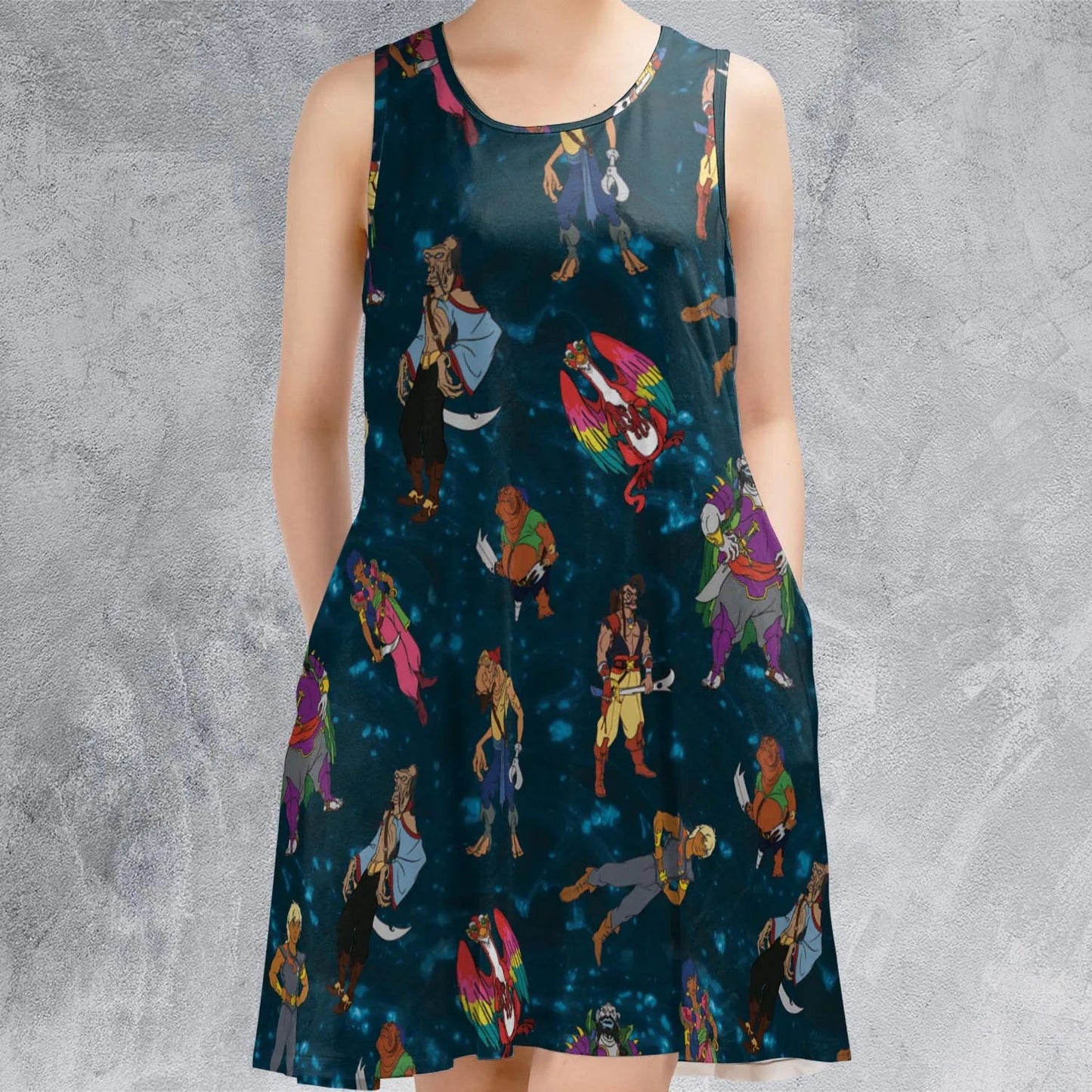 Casual Sleeveless Dress - T85GRQDA