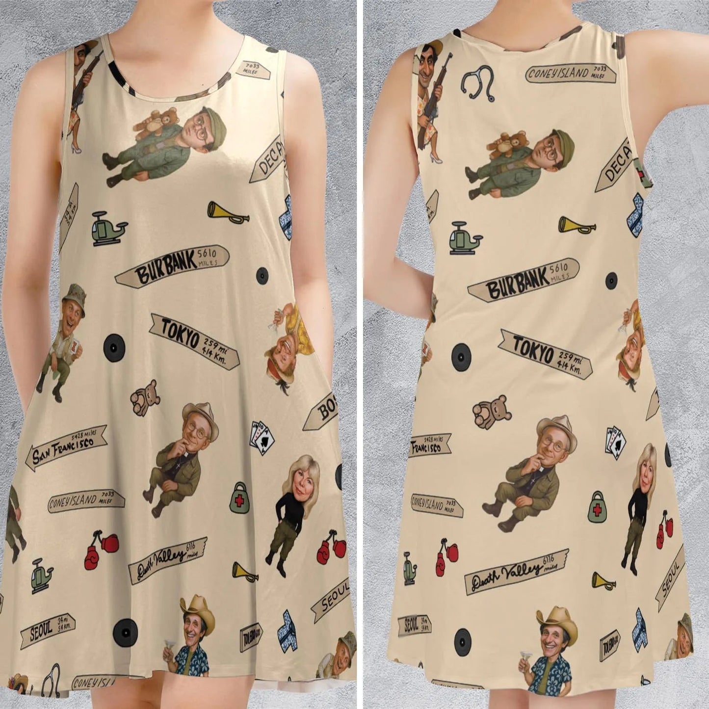 Casual Sleeveless Dress - V6PWANAA