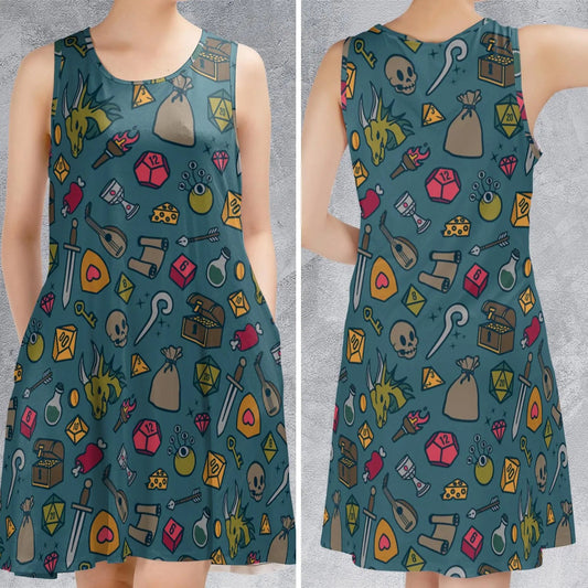 Casual Sleeveless Dress - CEVB7LJK