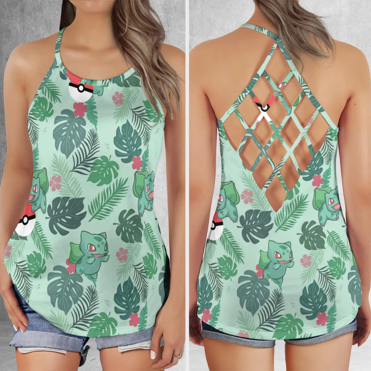 Lattice Back Tank Top - QSBPSDCS