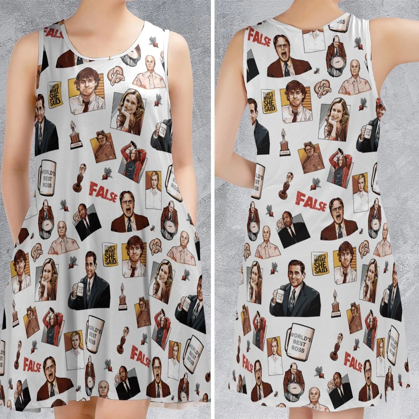 Casual Sleeveless Dress - SZH8CTGD