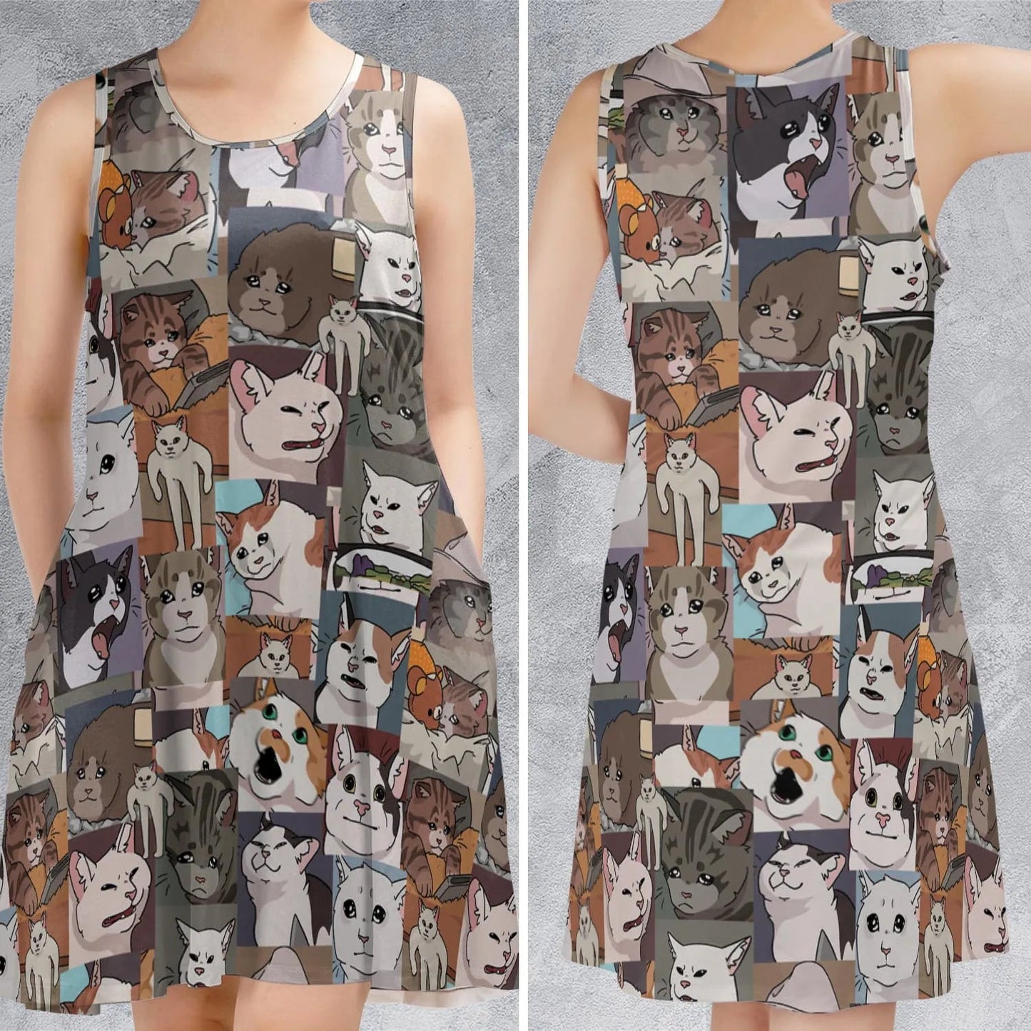 Casual Sleeveless Dress - VP44M8L2