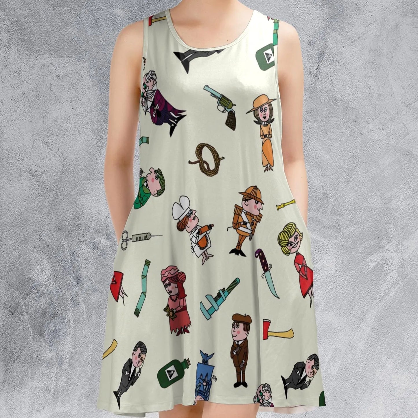 Casual Sleeveless Dress - 5165WFXL