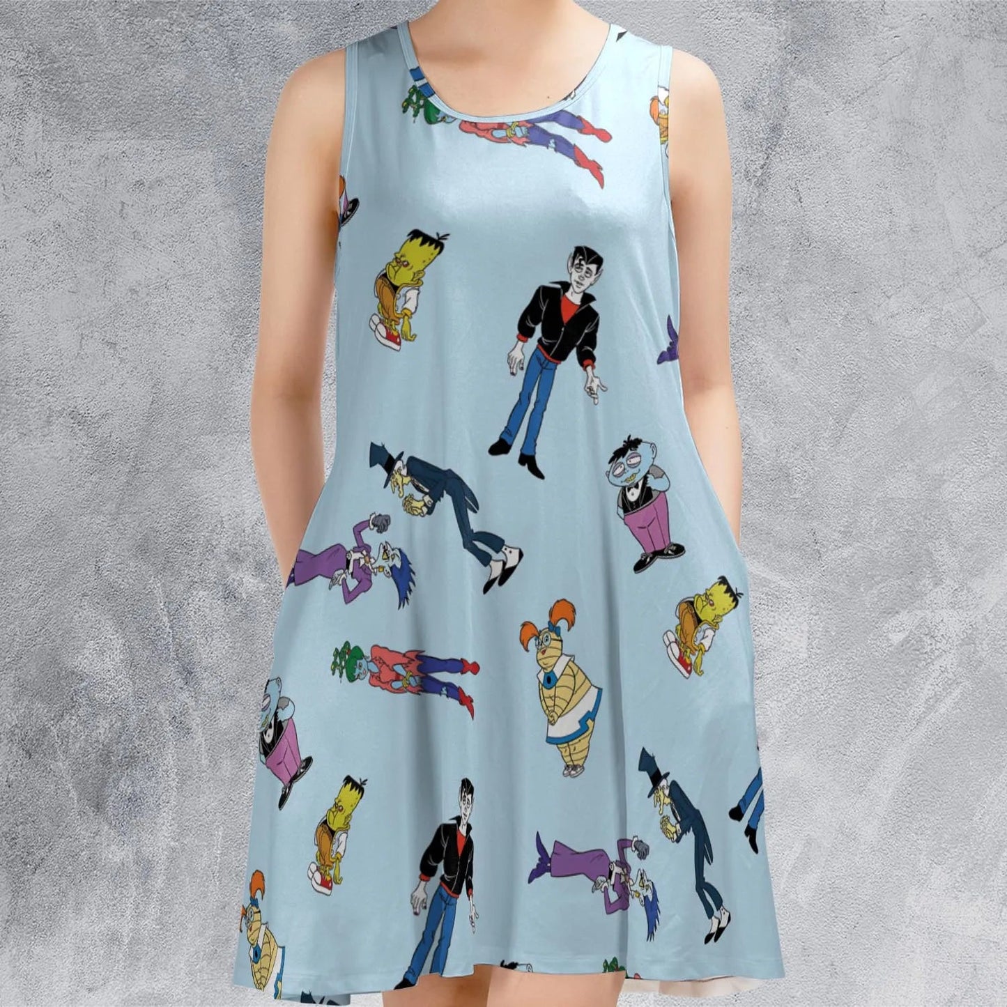 Casual Sleeveless Dress - AYPMEW76