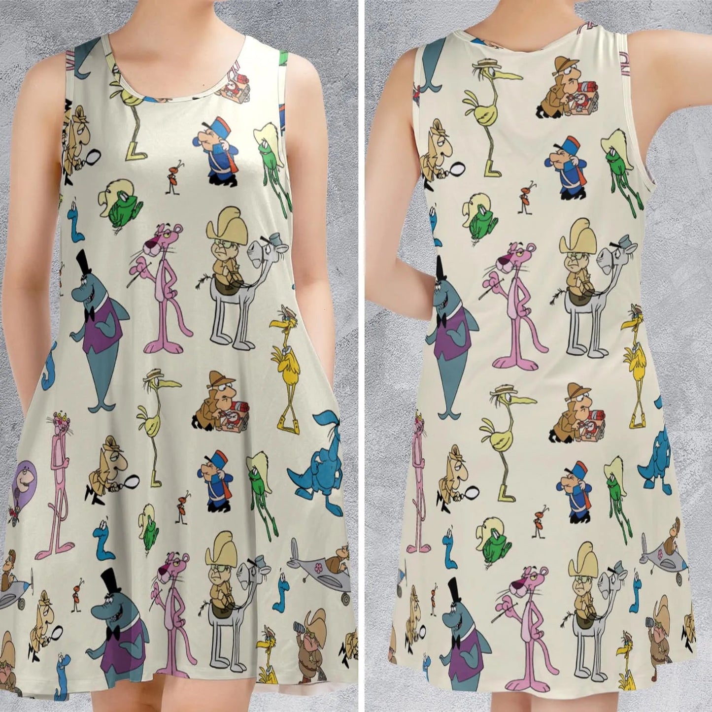 Casual Sleeveless Dress - UF51YEYR