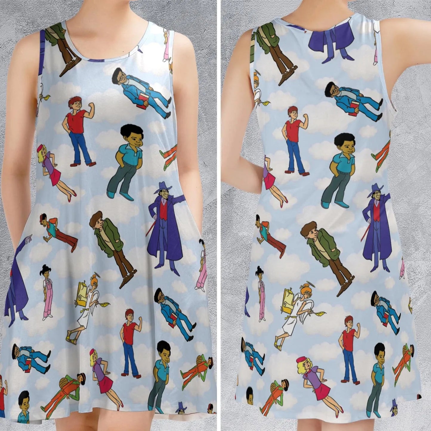 Casual Sleeveless Dress - 4AAQTCJN