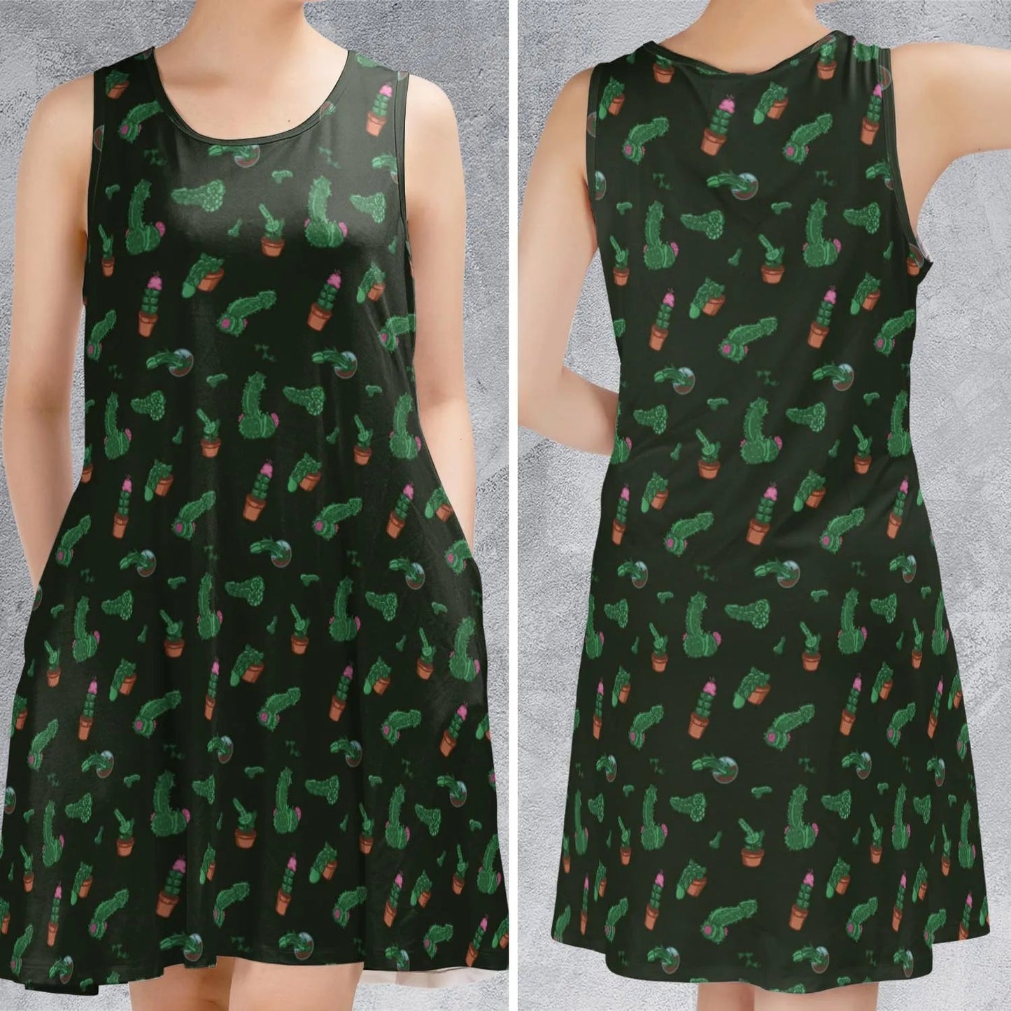 Casual Sleeveless Dress - BEMAF9J4