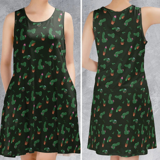 Casual Sleeveless Dress - BEMAF9J4