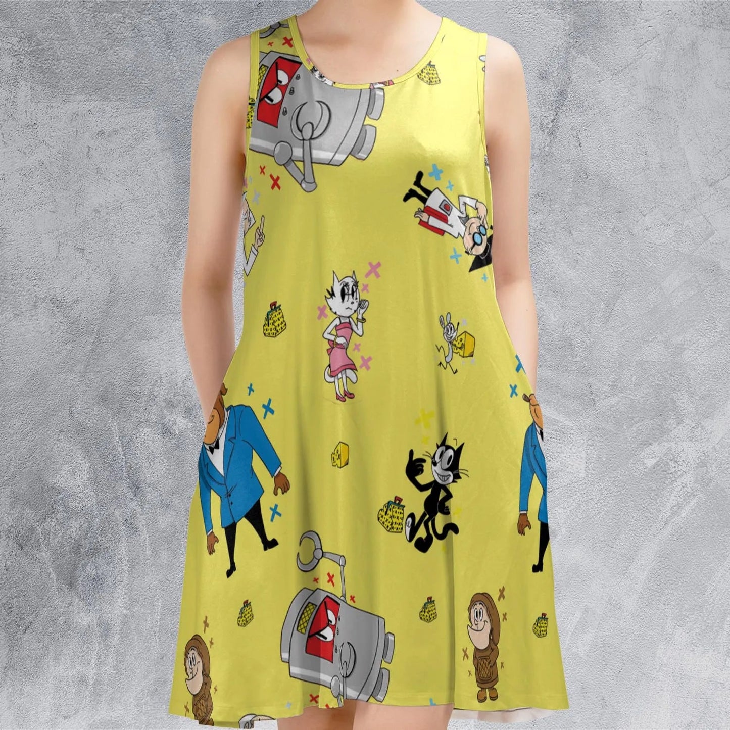 Casual Sleeveless Dress - CBFW3XUY