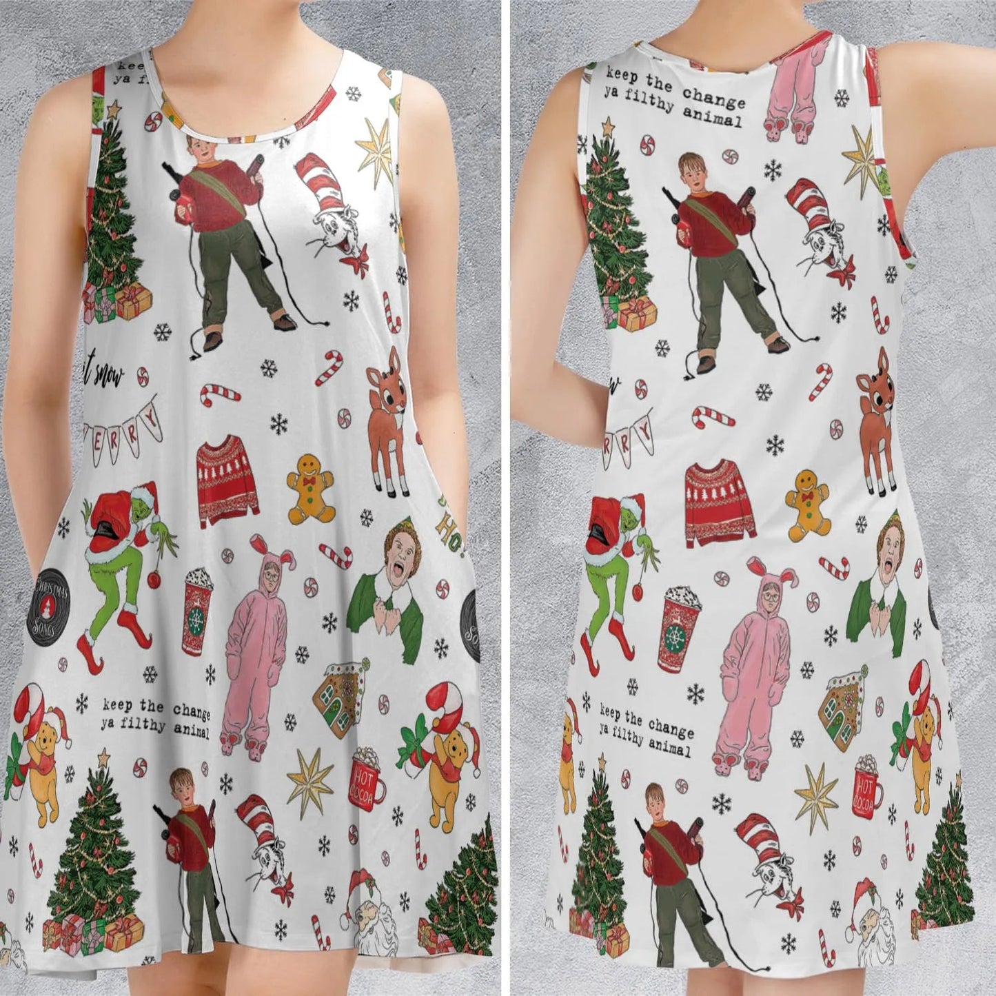 Casual Sleeveless Dress - U1VM15LC
