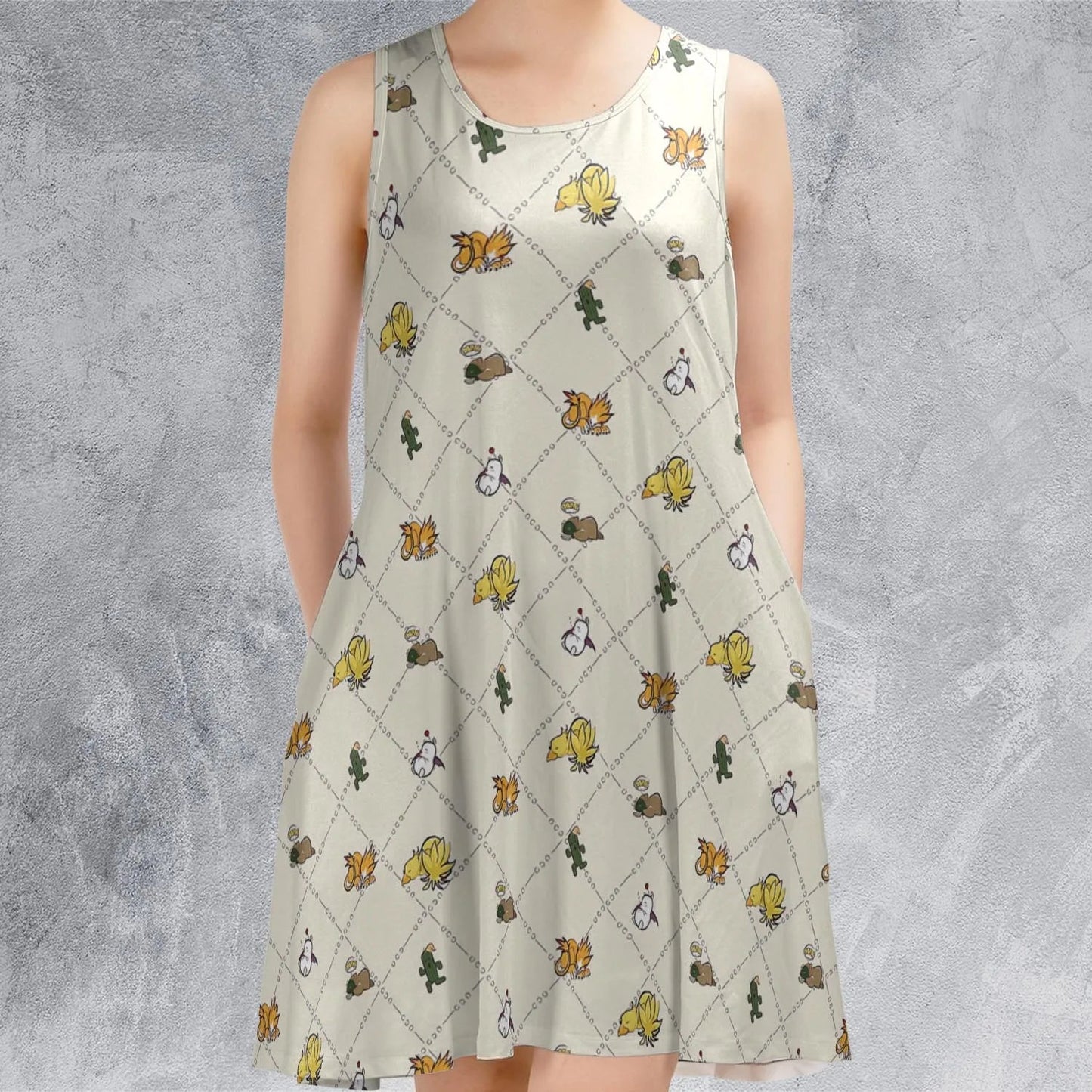 Casual Sleeveless Dress - 79AS99TG