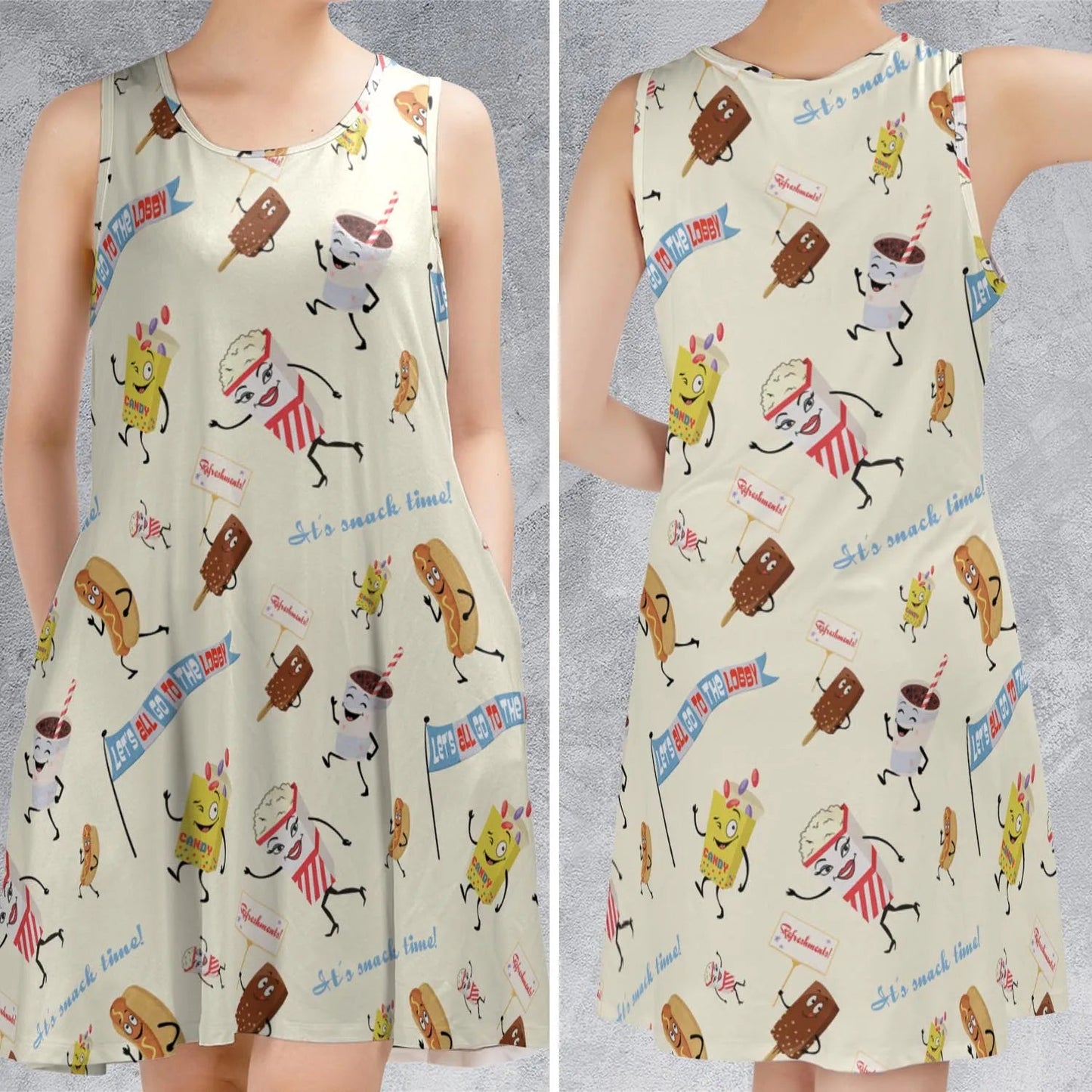 Casual Sleeveless Dress - KZC8SBQM