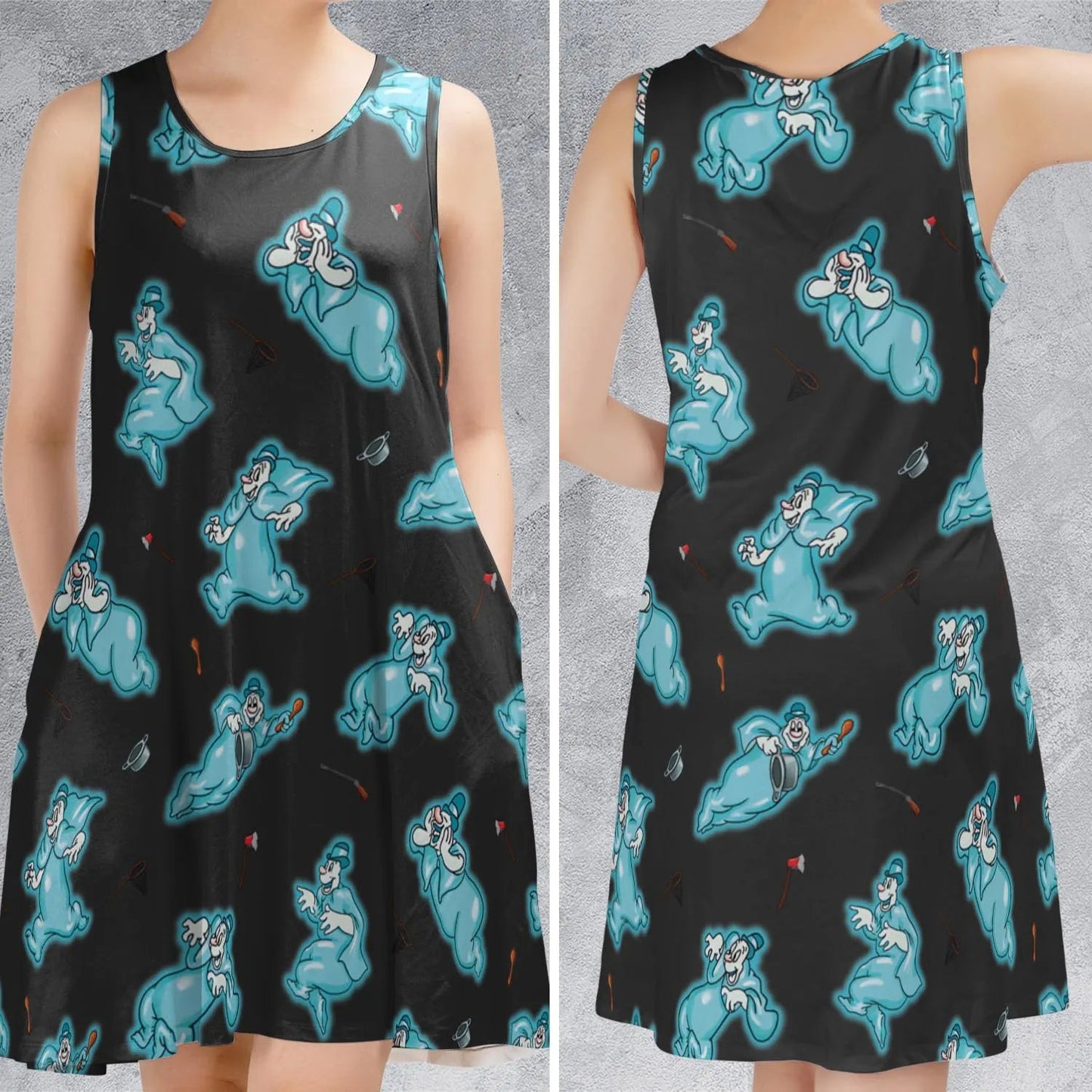 Casual Sleeveless Dress - CJ1NHA5S