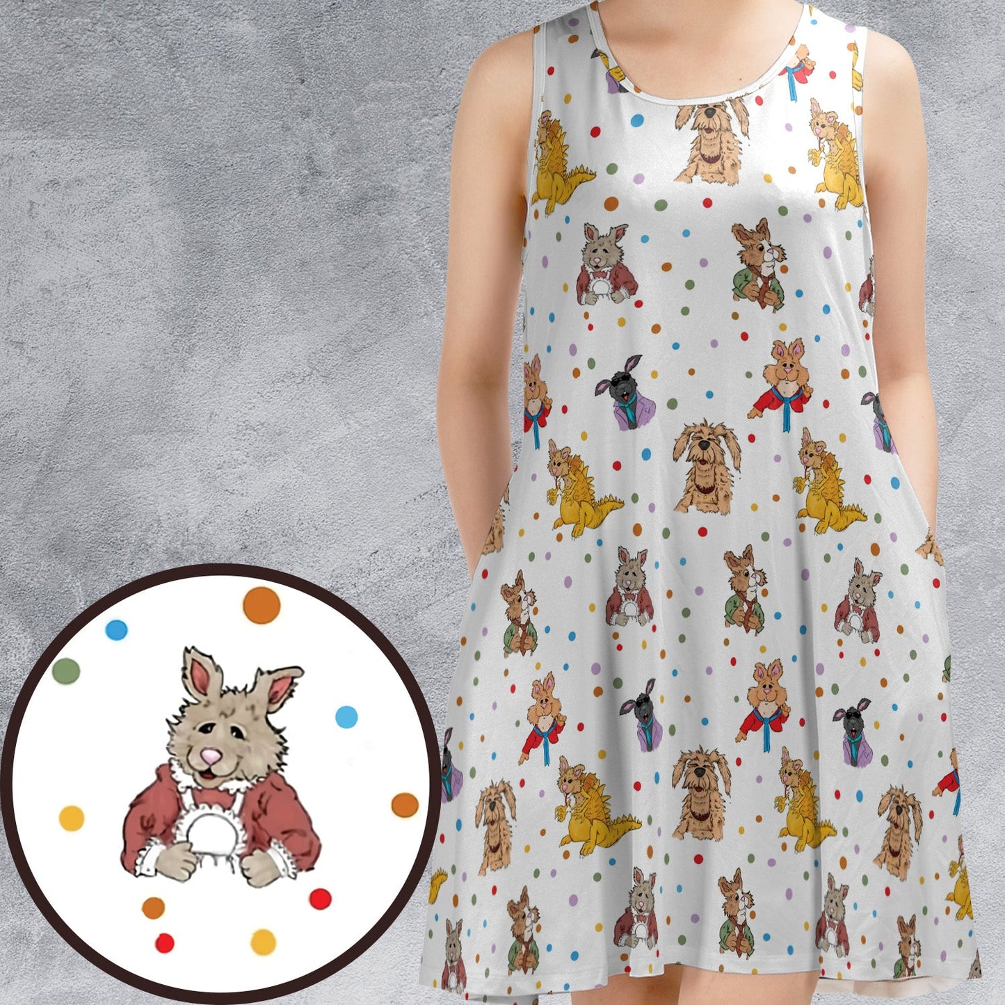 Casual Sleeveless Dress - WSF7E5P3