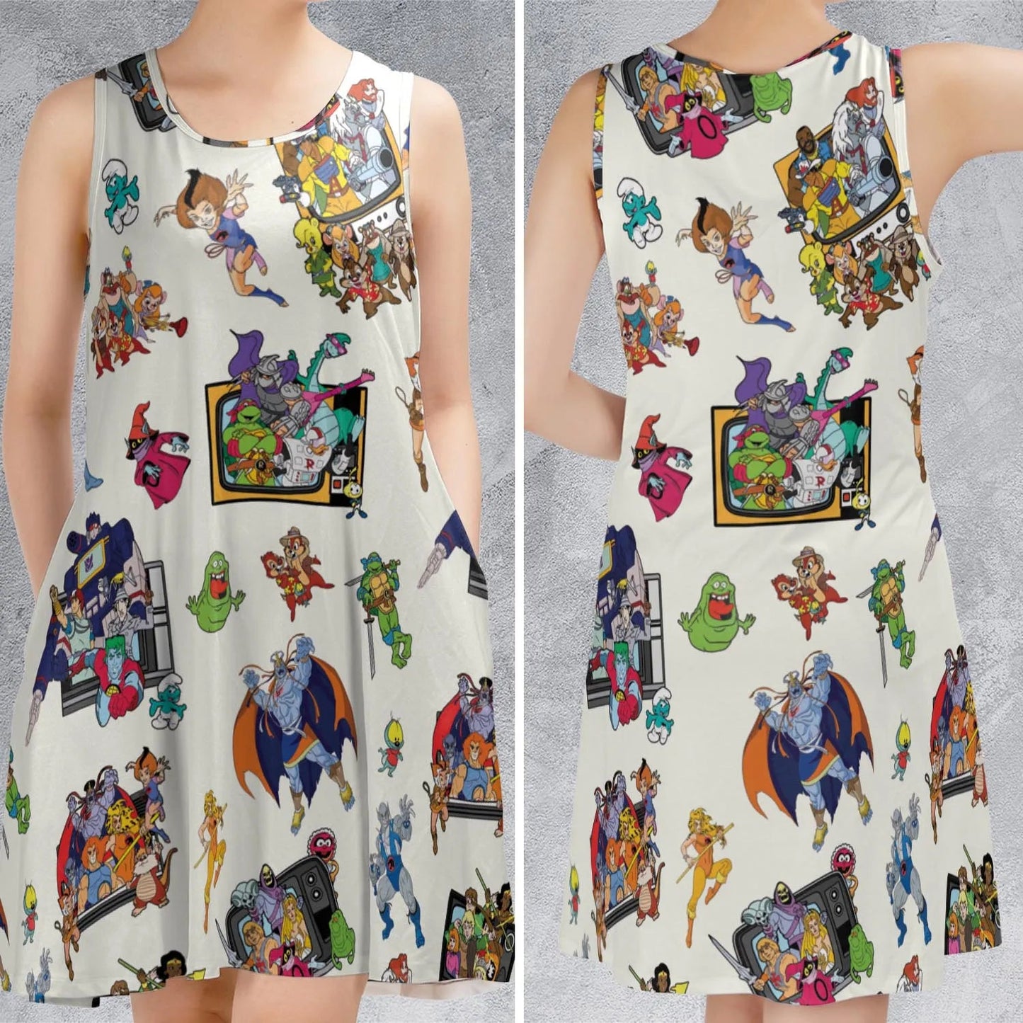 Casual Sleeveless Dress - 66K95S3Y