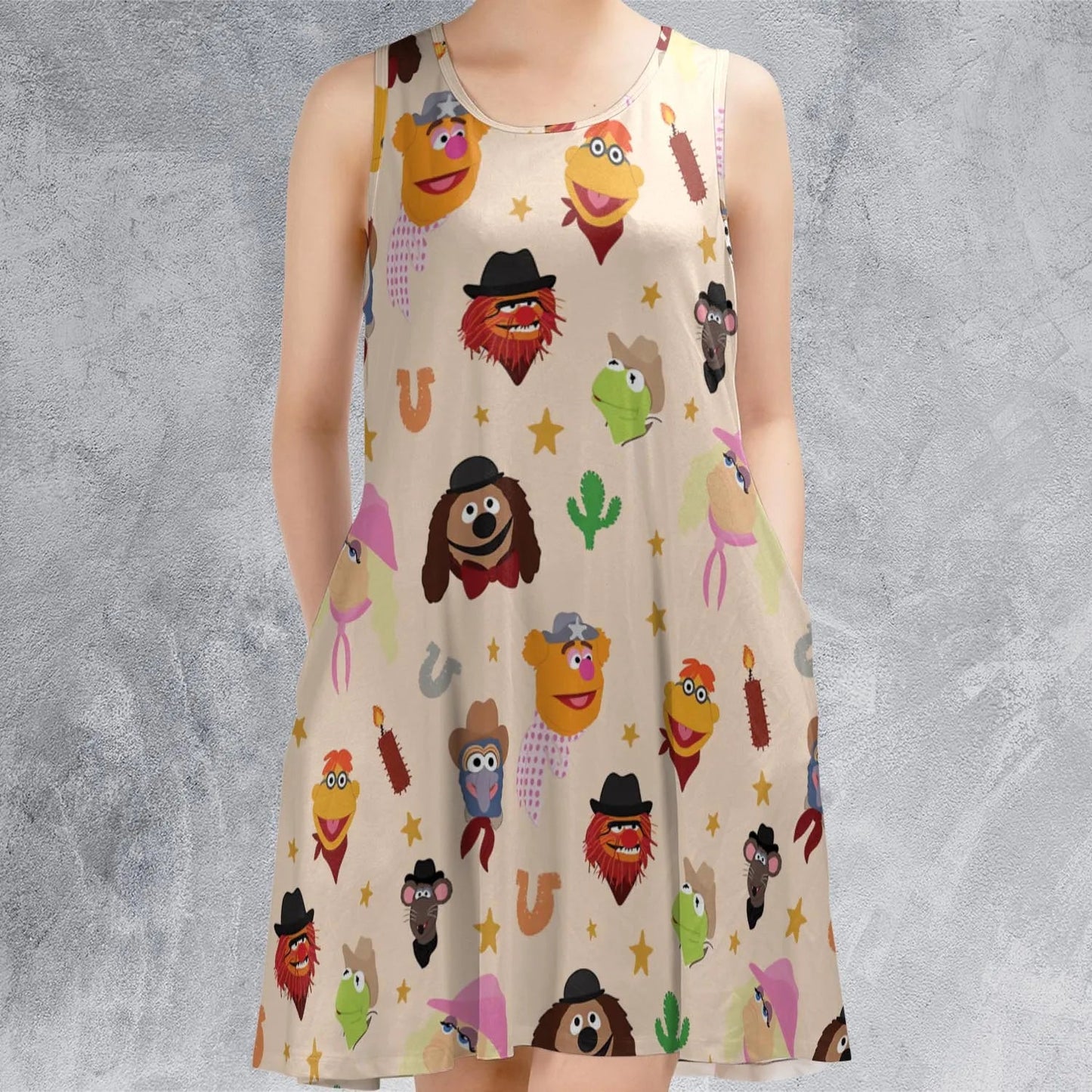 Casual Sleeveless Dress - BTJ9F4S9